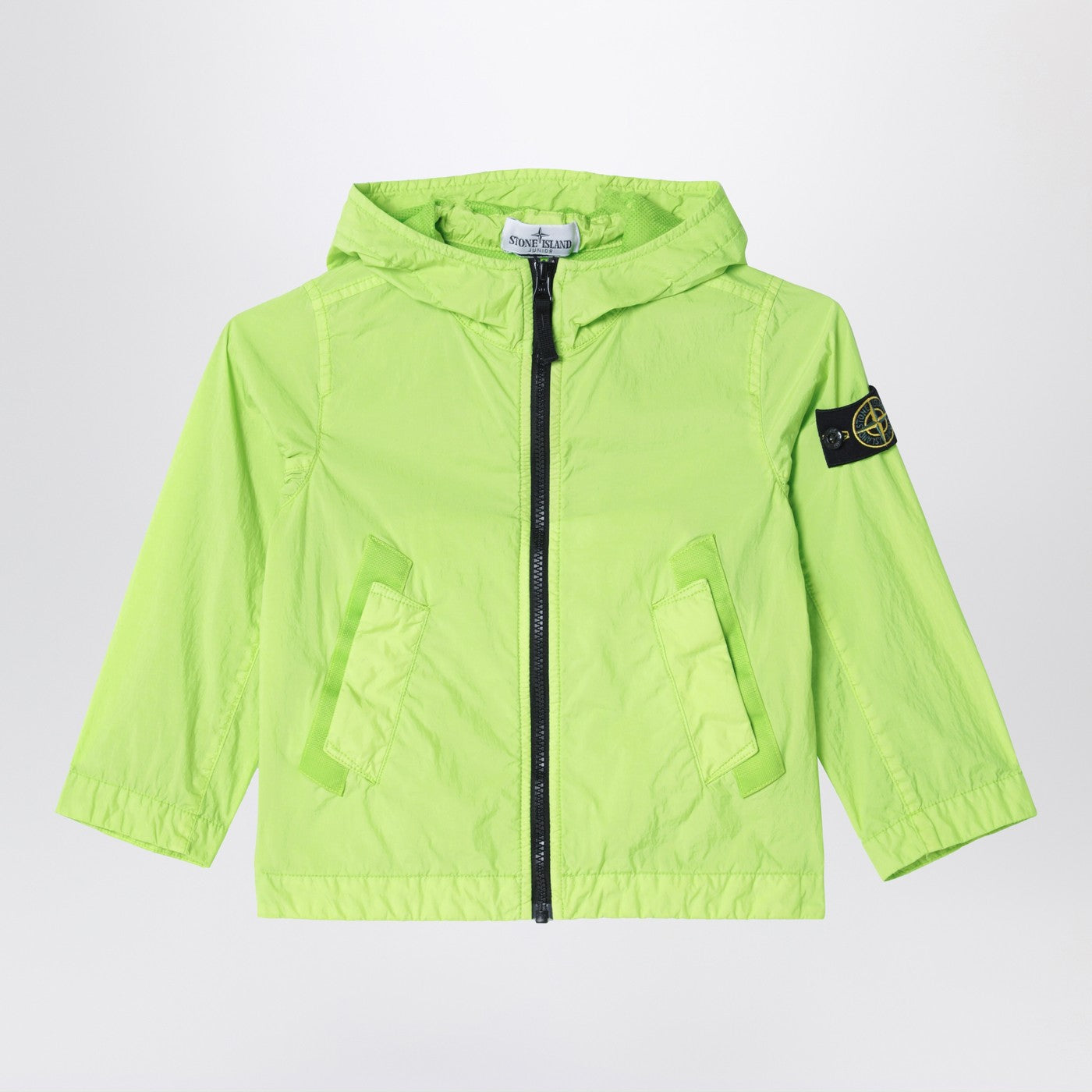STONE  フルジップジャケット ライムグリーン　Sサイズ Stone Island Lime yellow nylon zip-up jacket | TheDoubleF