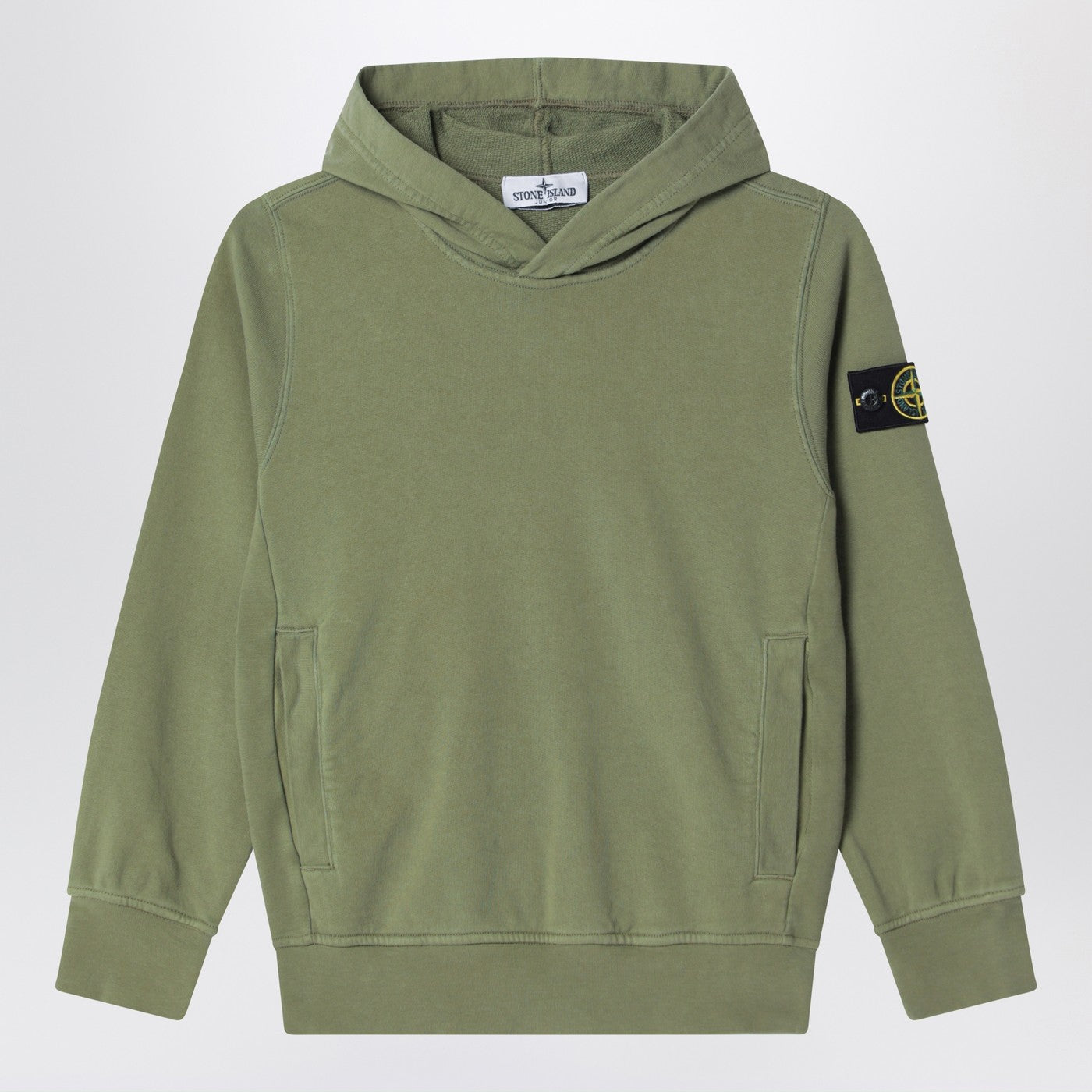 Stone Island Olive green hooded sweatshirt | TheDoubleF