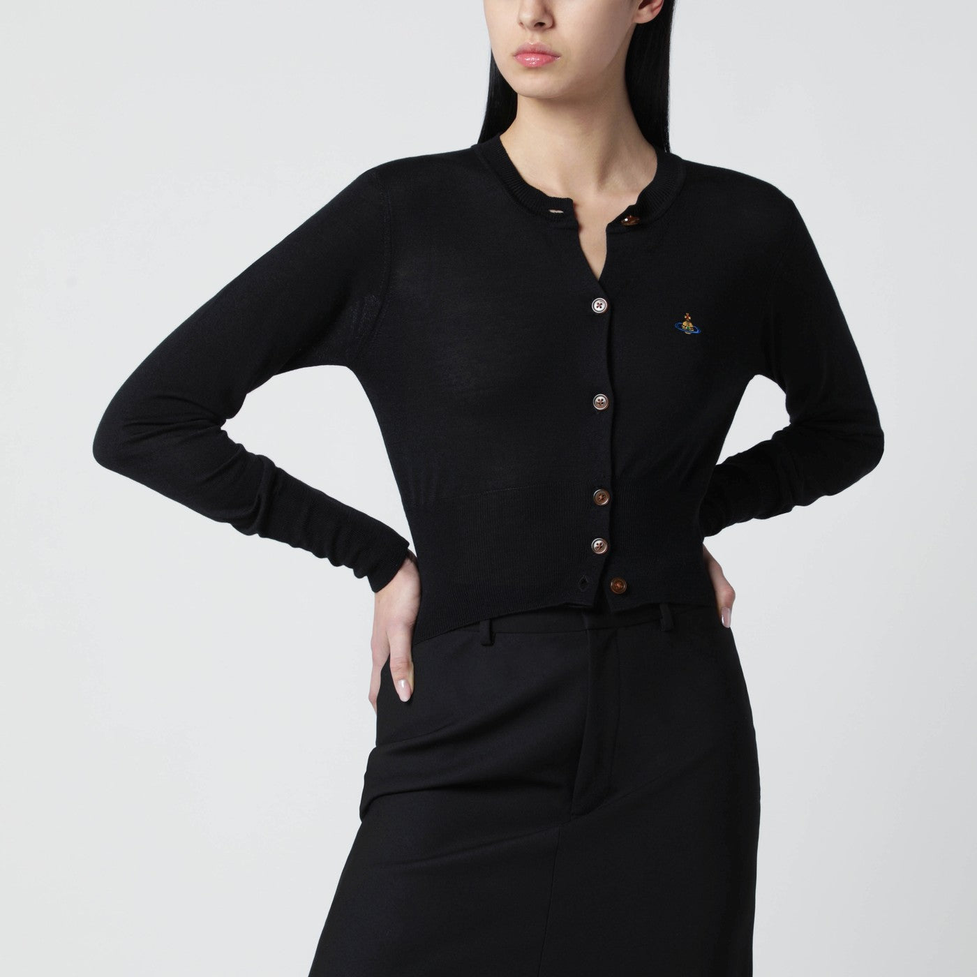 black cropped cardigan for dresses Black Crop Cardigan And Sleeveless Dress Set