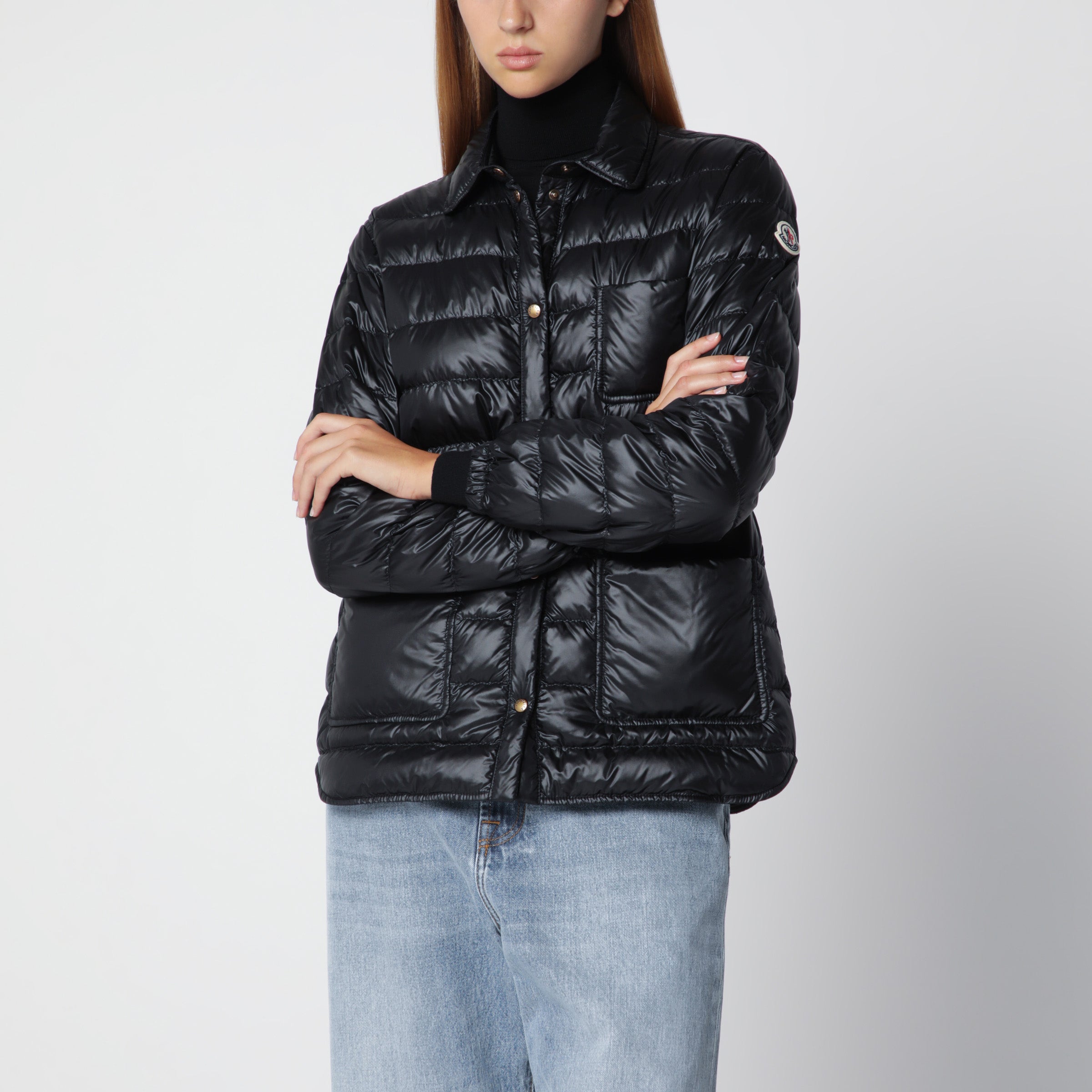 MONCLER モンクレール RUBINA ルビーナ ブルゾン Moncler Black Fouine Down Shirt Jacket | TheDoubleF