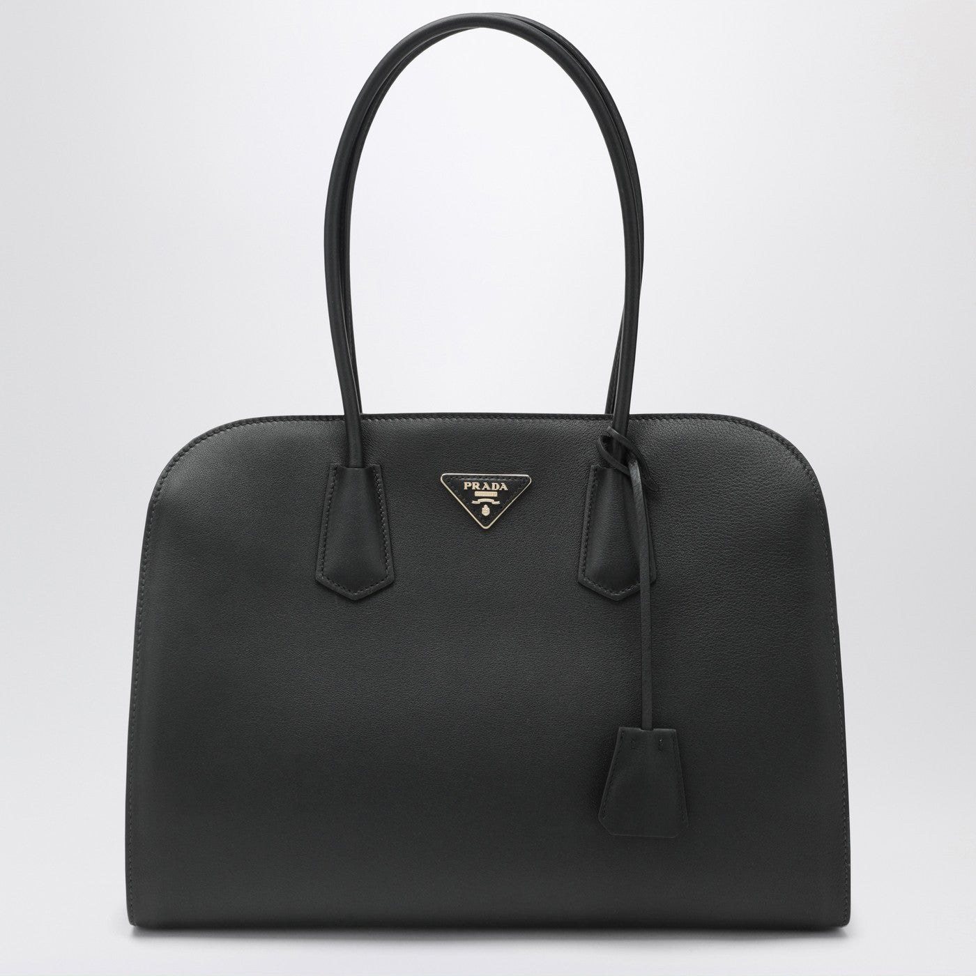Prada Large shopping bag in black leather | TheDoubleF