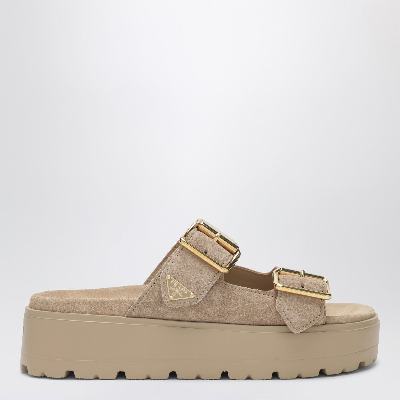 Prada Ecru suede sandals | TheDoubleF