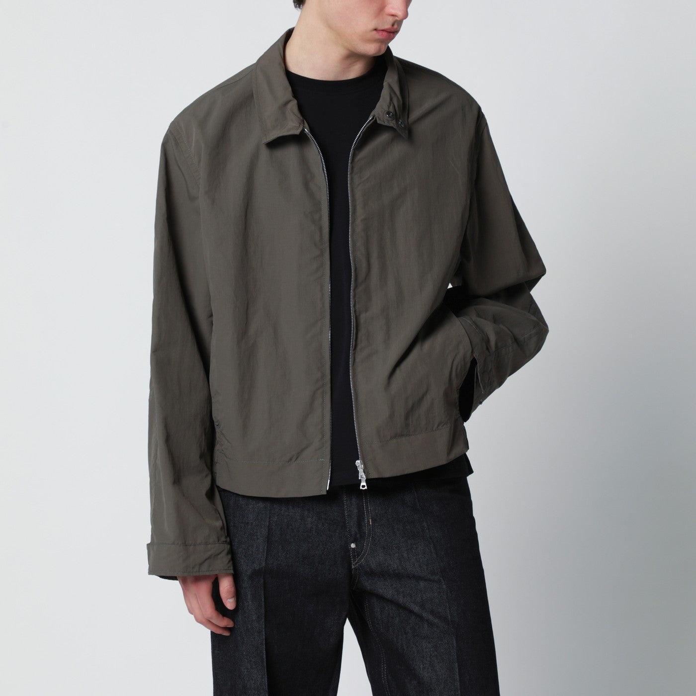 Dries Van Noten Khaki zip-up jacket | TheDoubleF