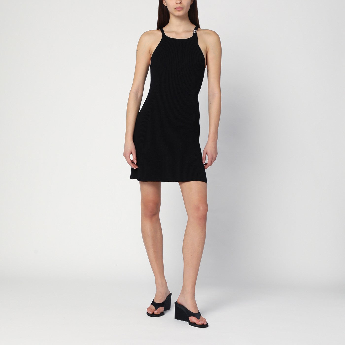 Courrèges | Black ribbed mini Dress | Woman