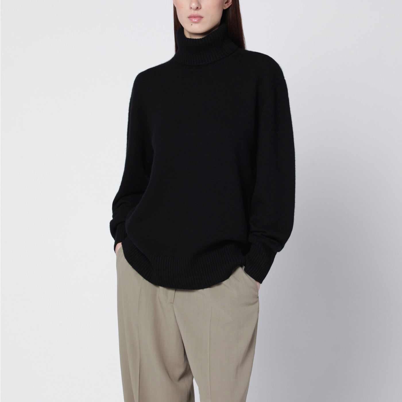 Totême Wool cashmere turtleneck black TOTEME Black cashmere turtleneck | TheDoubleF