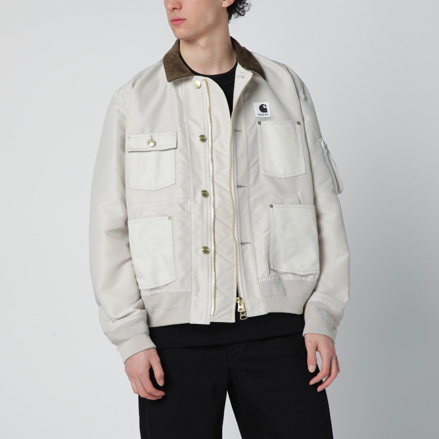 Sacai x Carhartt WIP Ivory nylon twill jacket | TheDoubleF