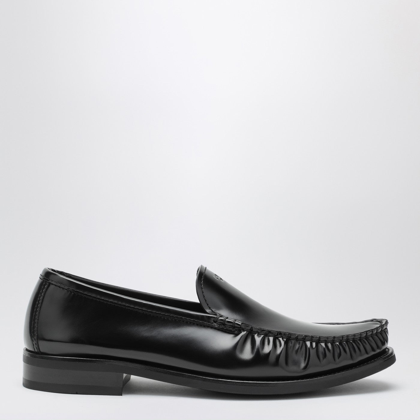 Prada black brushed leather dress loafers Prada Brushed Leather Loafers – THELUXESHOPPER main image 2