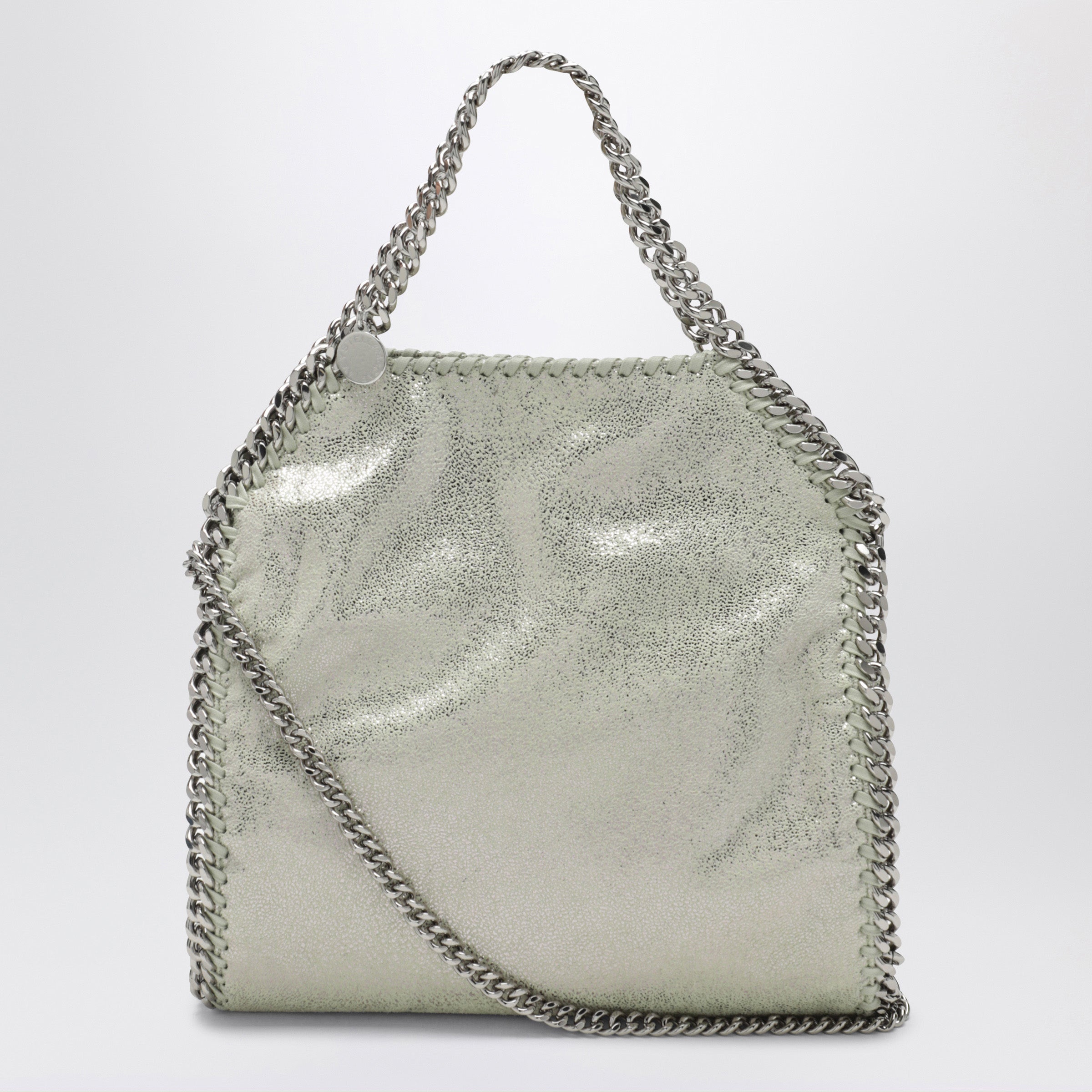 Stella McCartney Mini Falabella tote bag in light lime green by