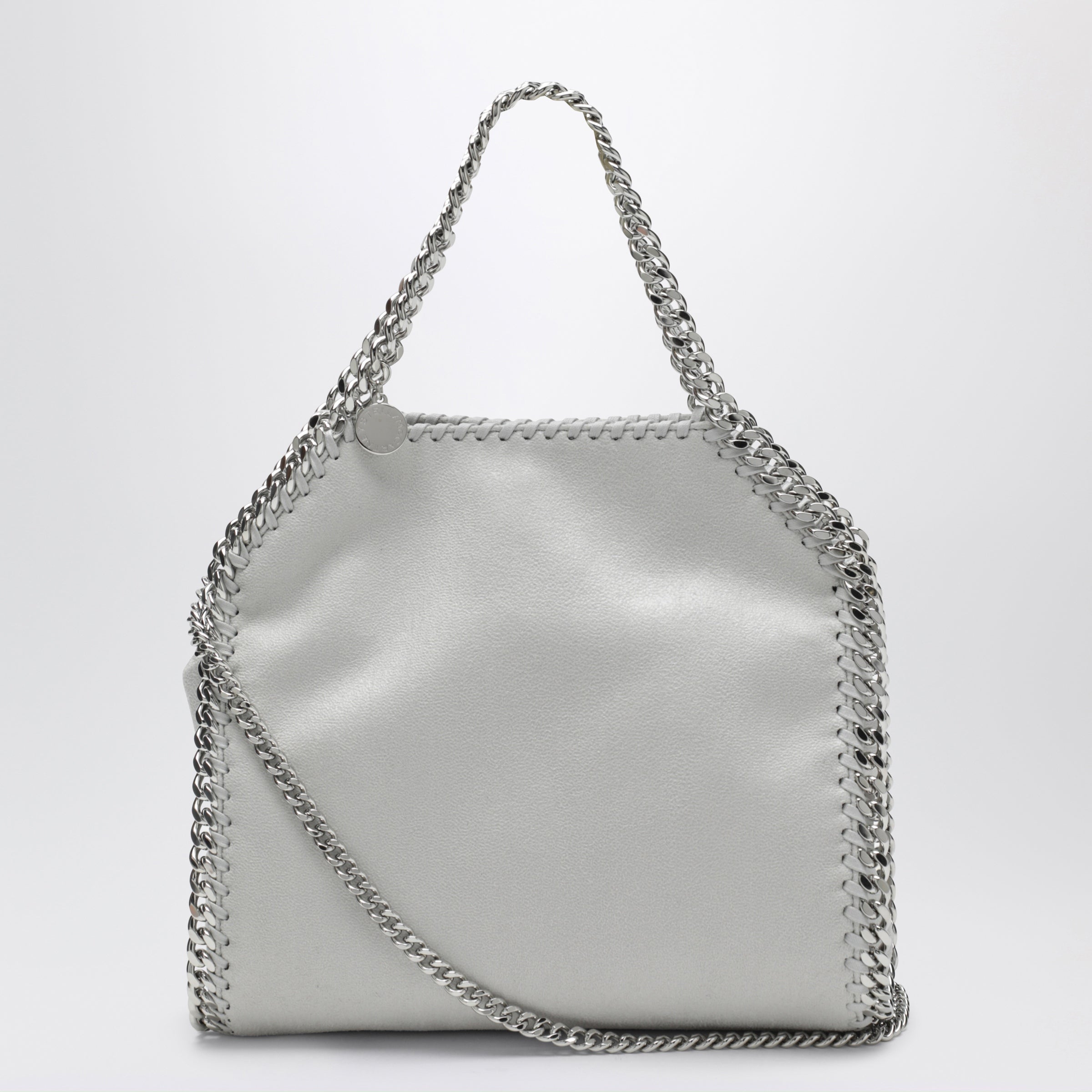 Stella McCartney Pearl grey Falabella mini tote bag | TheDoubleF
