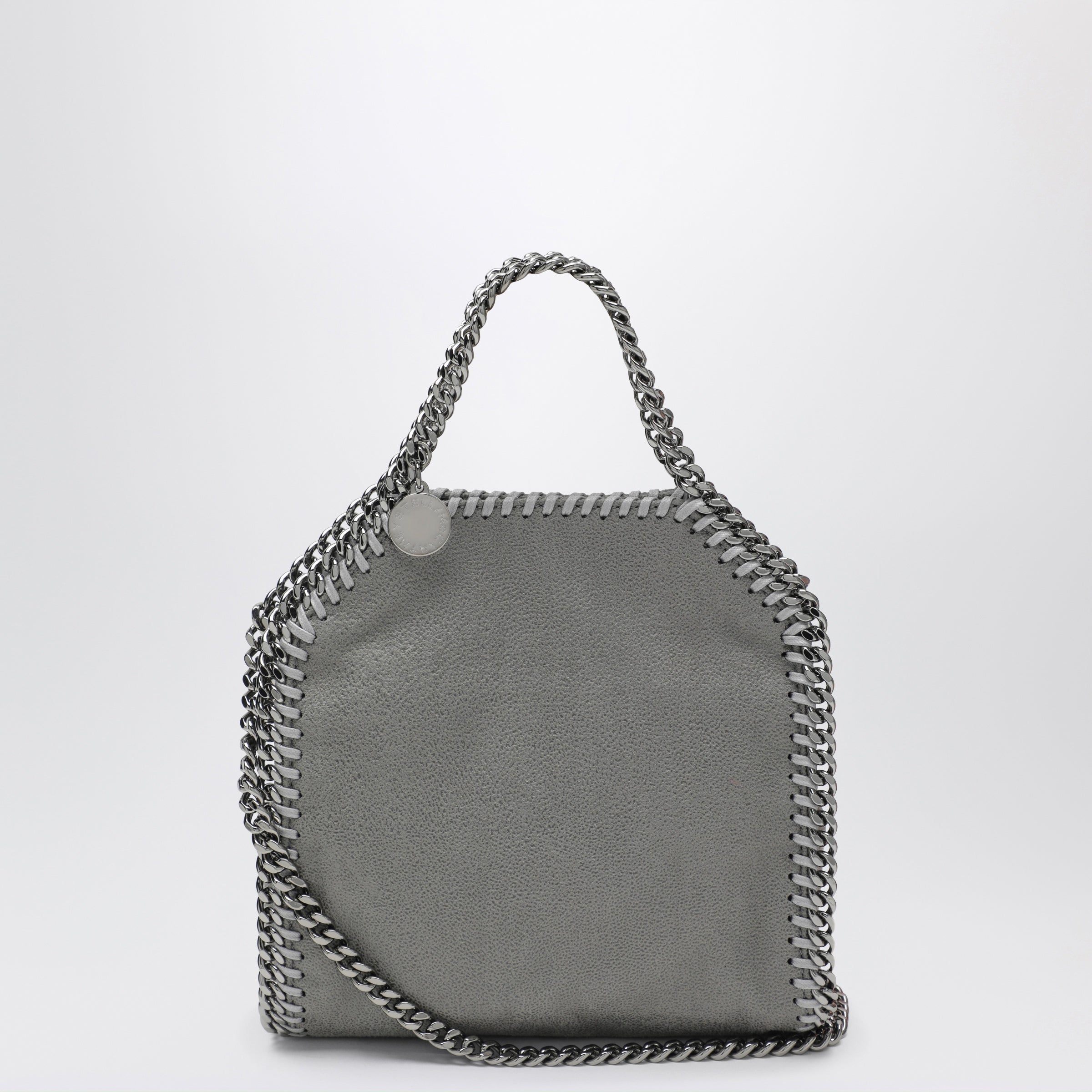 STELLA MCCARTNEY Falabella micro Tote bag in light grey | TheDoubleF