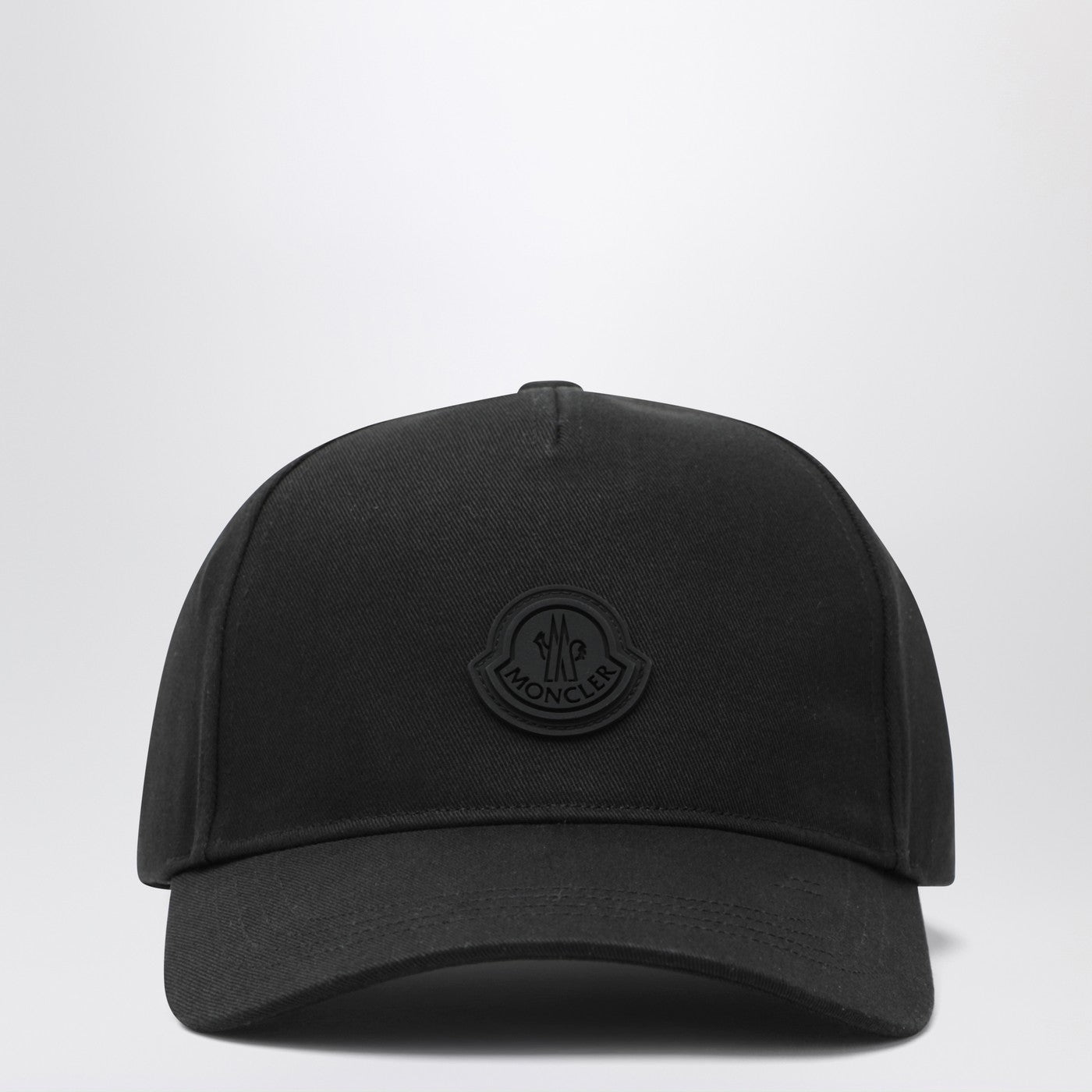 MONCLER ブラック ロゴキャップ Moncler Black baseball cap with logo patch | TheDoubleF