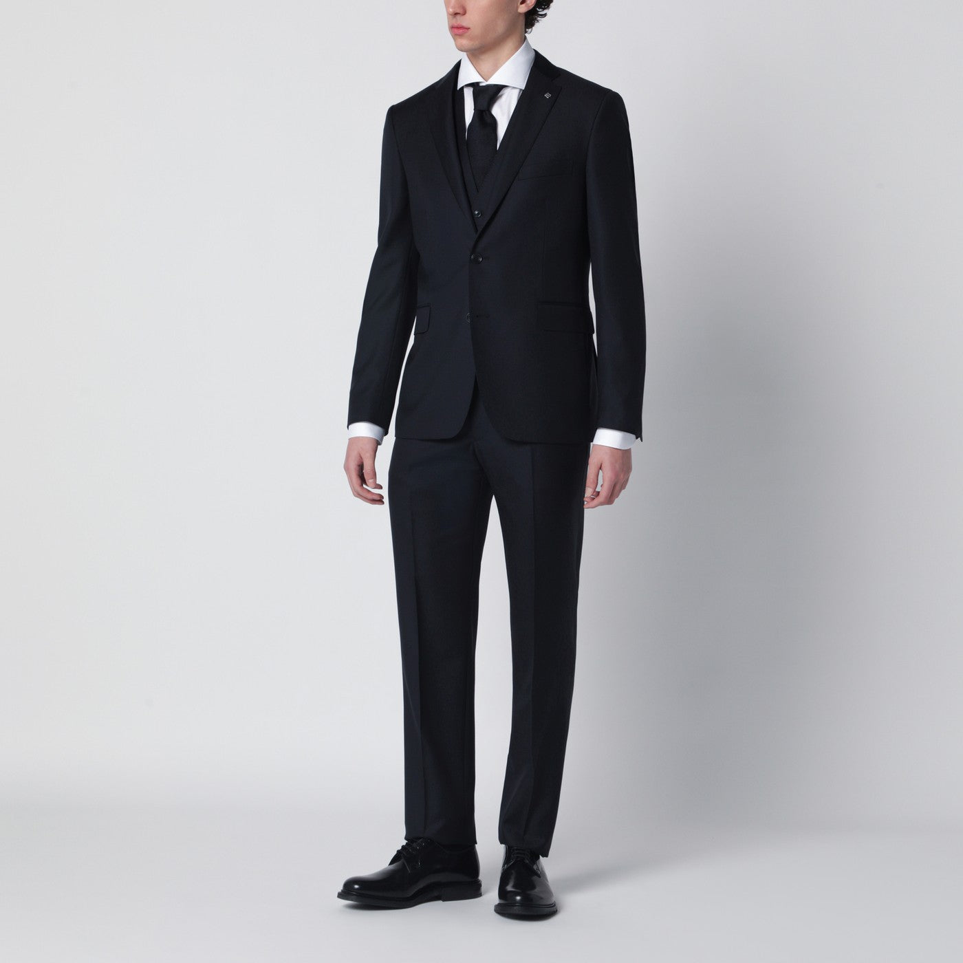 Tagliatore Single-breasted navy blue wool suit | TheDoubleF