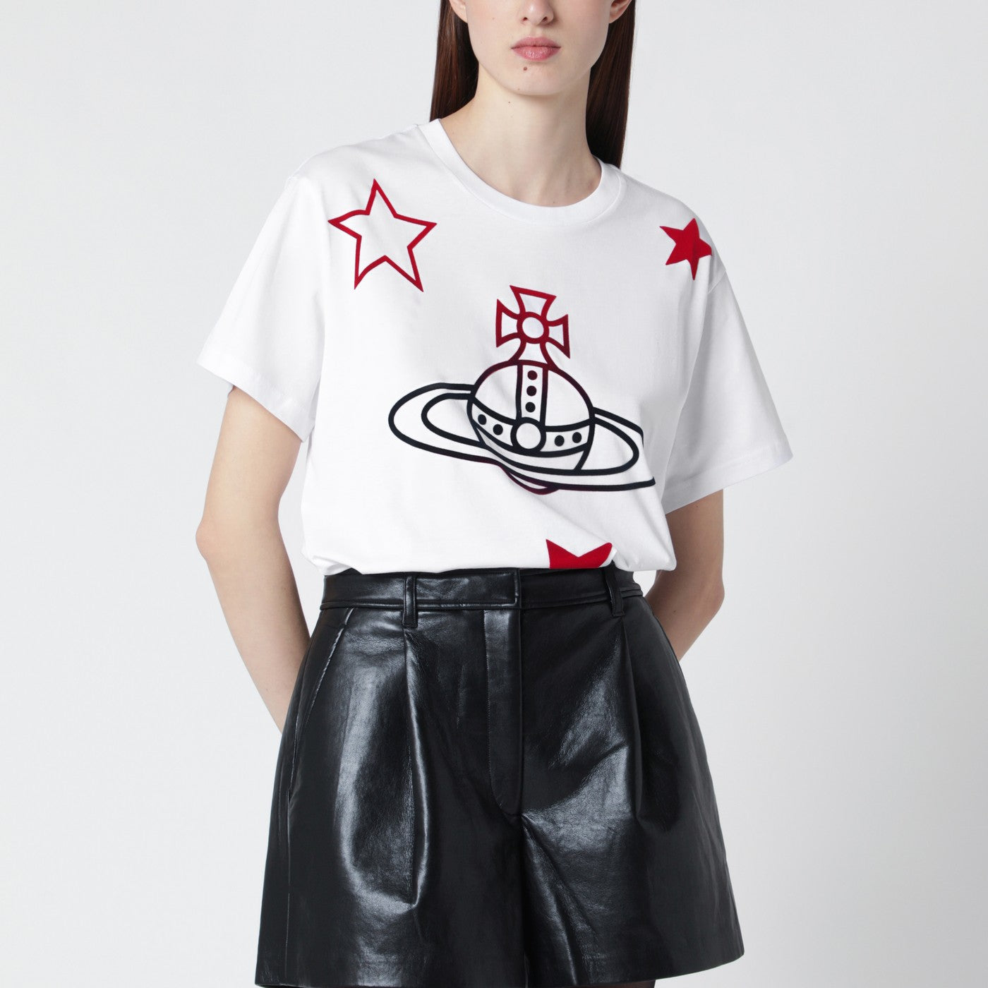 Vivienne Westwood White Orb and Stars T-shirt | TheDoubleF