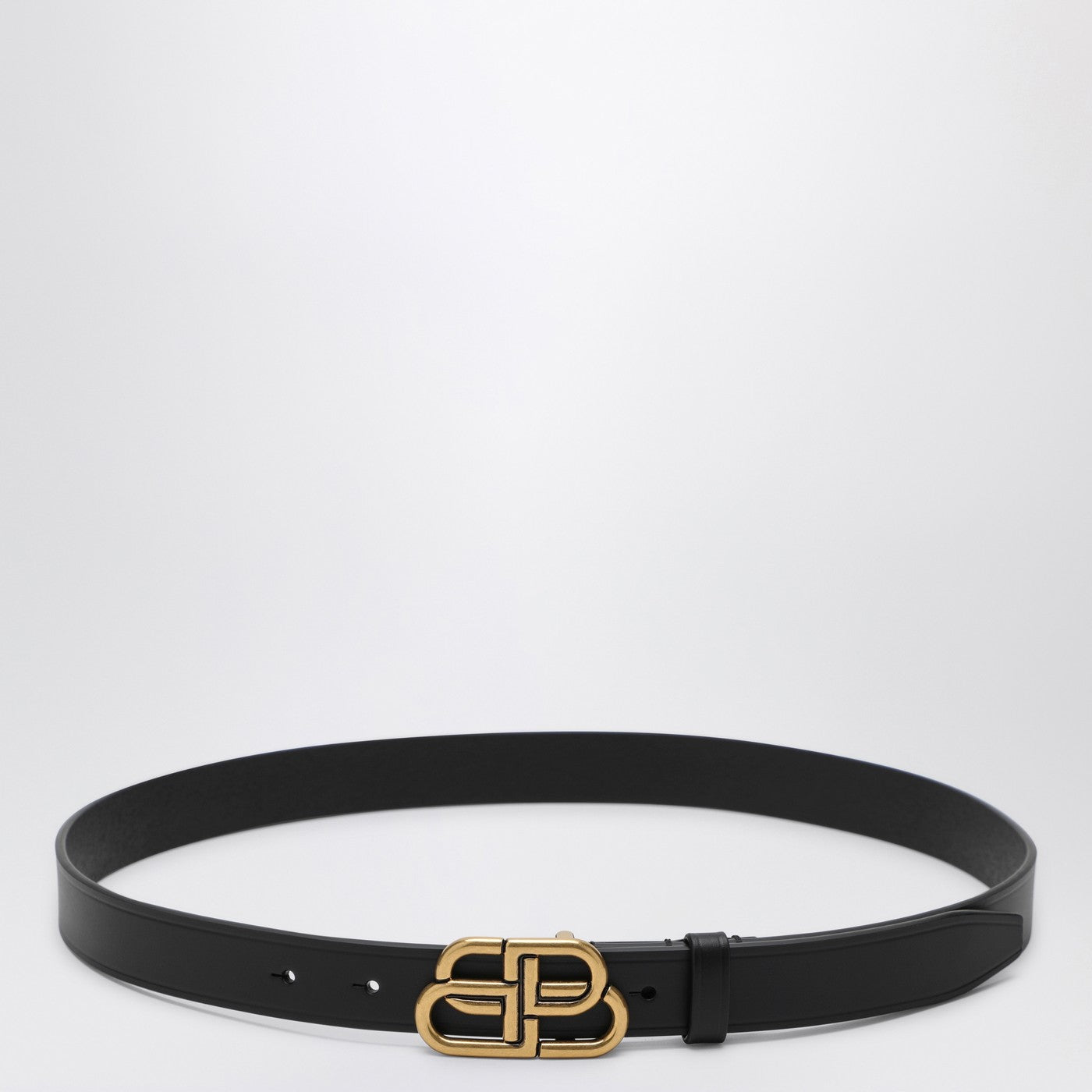 Balenciaga Black leather Belt with Gold Buckle Black Leather belt with logo Balenciaga - Vitkac Micronesia main image 2