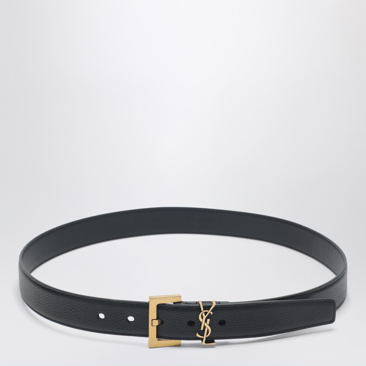 Saint Laurent Black Leather belt with receipt SAINT LAURENT Cassandre leather belt | NET-A-PORTER main image 4