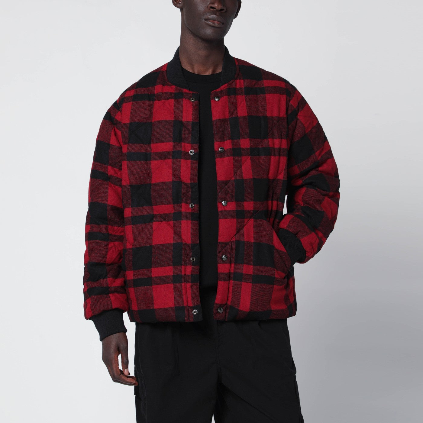 Polo Ralph Lauren Red and black quilted check bomber | TheDoubleF
