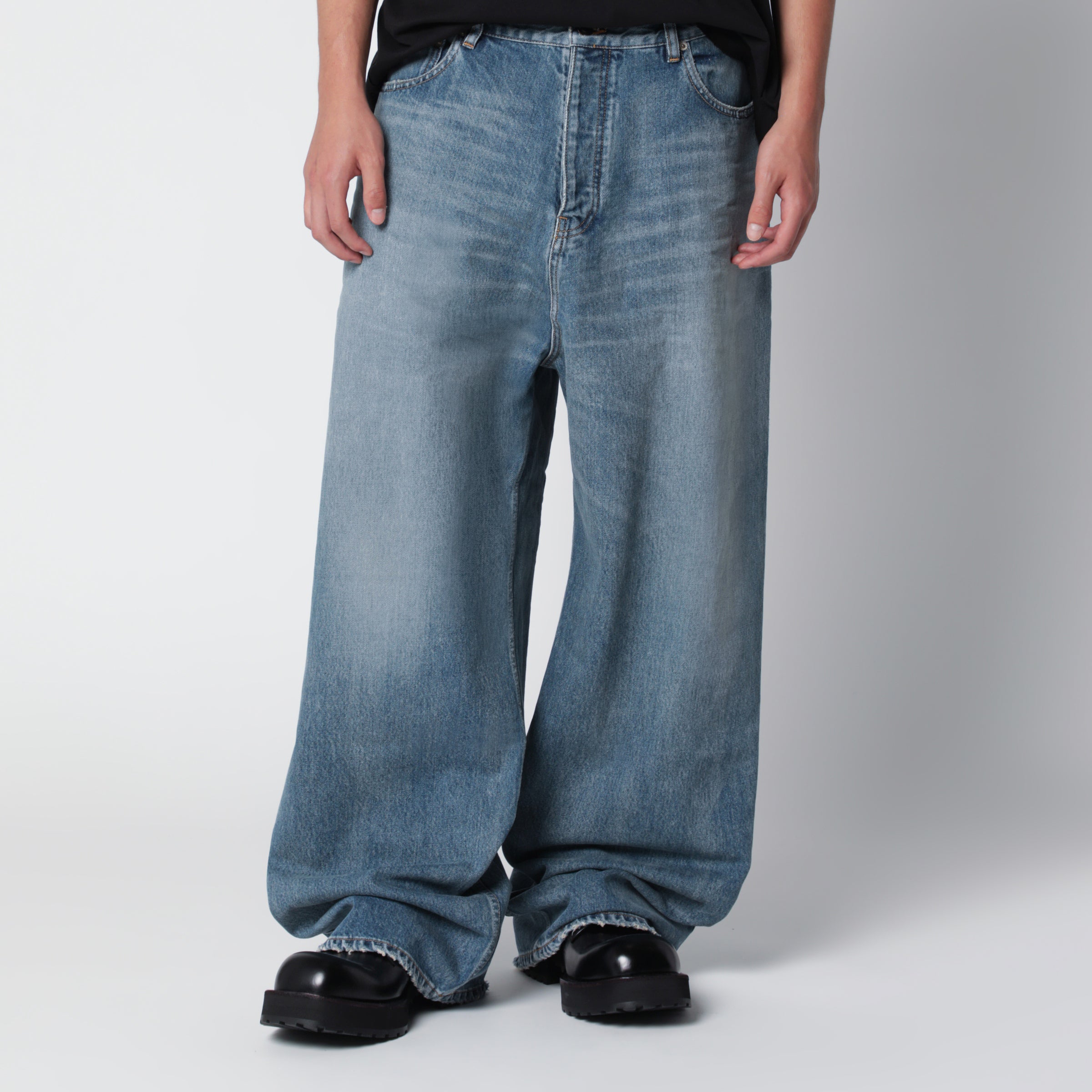 Balenciaga Baggy jeans in blue cotton denim | TheDoubleF