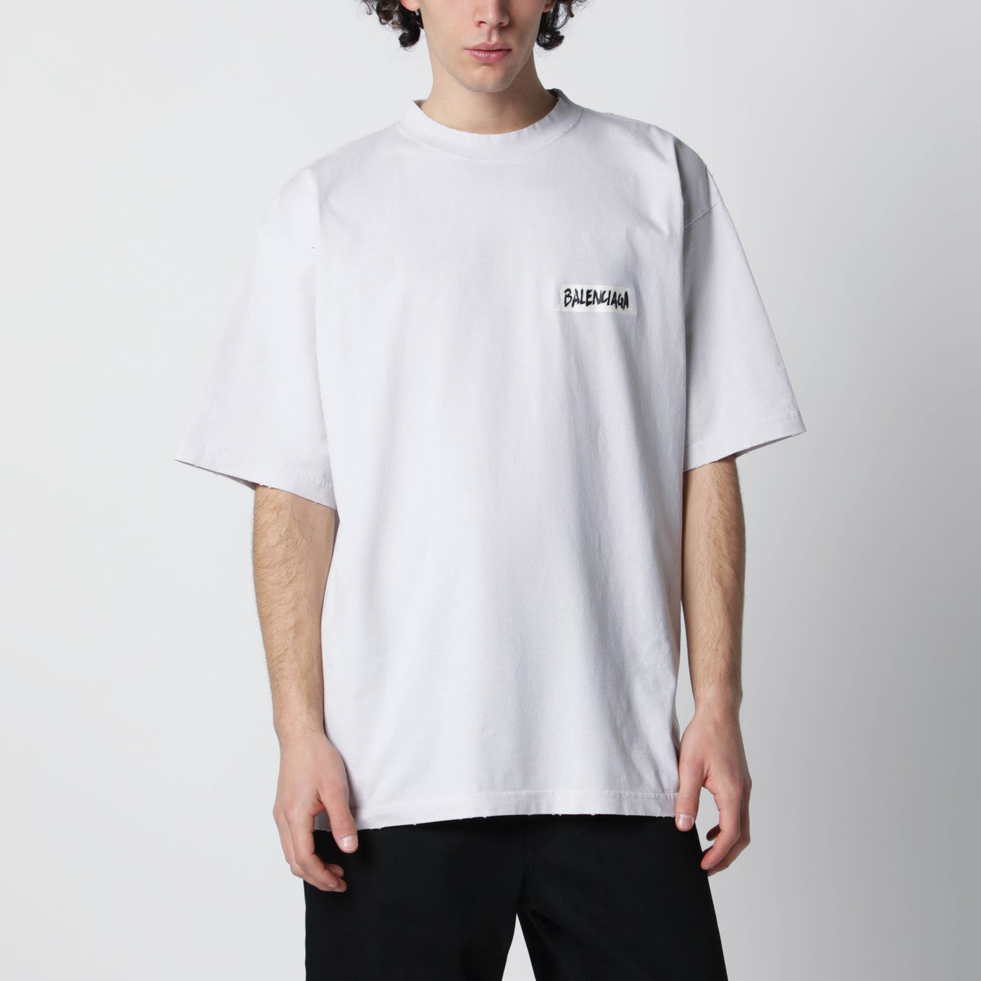 Balenciaga White Masking Tape T-shirt with medium fit | TheDoubleF