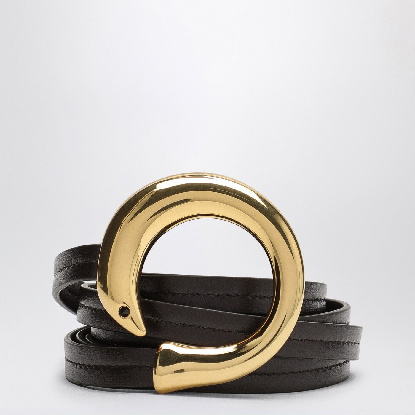 BOTTEGA VENETA Sardine Fondant buckle belt in leather  display picture 2