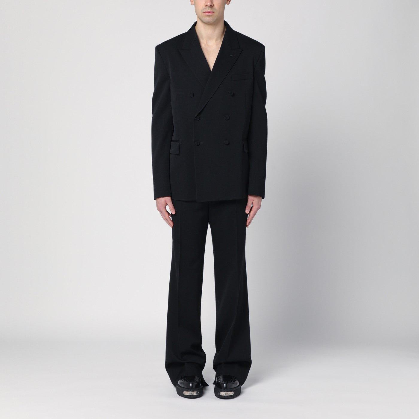 tatsube様　GUCCI ブラックシングルスーツ GUCCI Black double-breasted wool suit | TheDoubleF