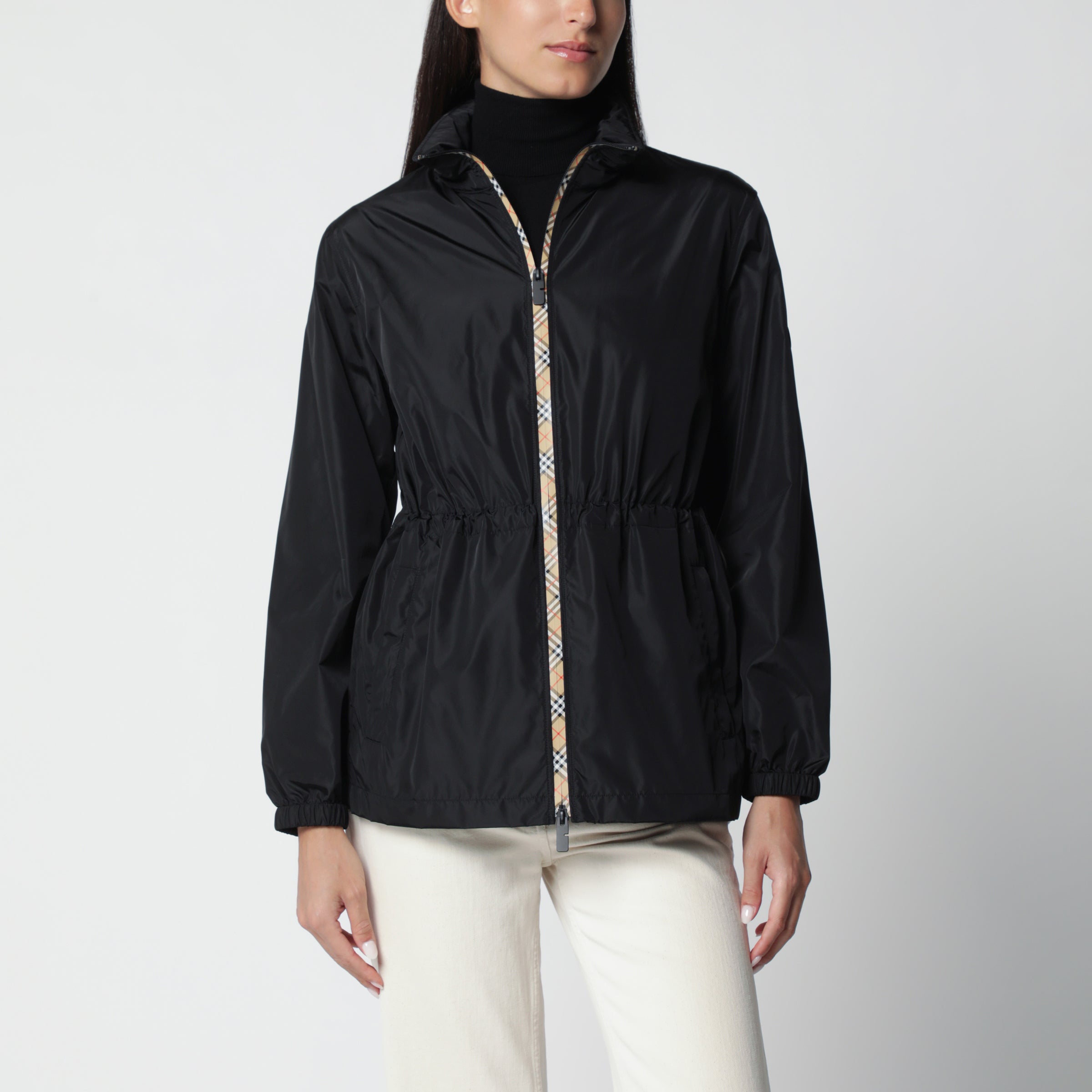 Burberry Black nylon zip-up jacket | TheDoubleF