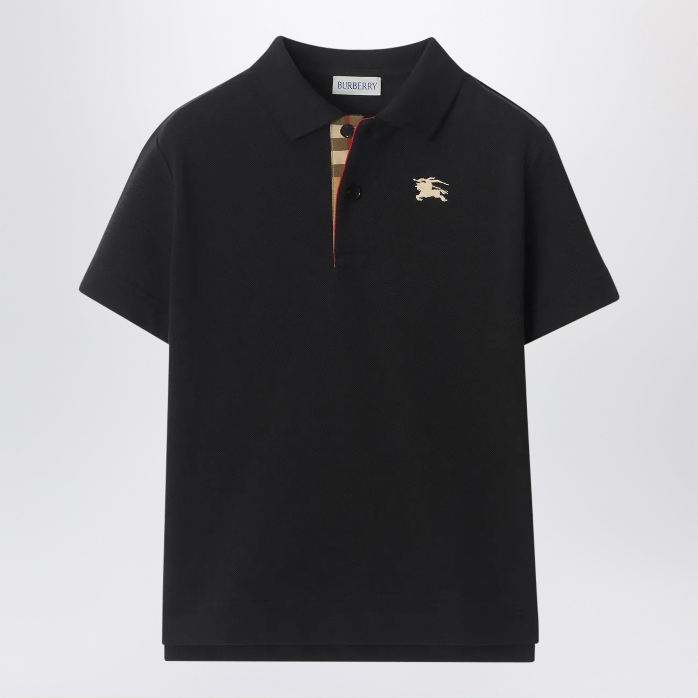 Burberry Black cotton piqué polo shirt | TheDoubleF