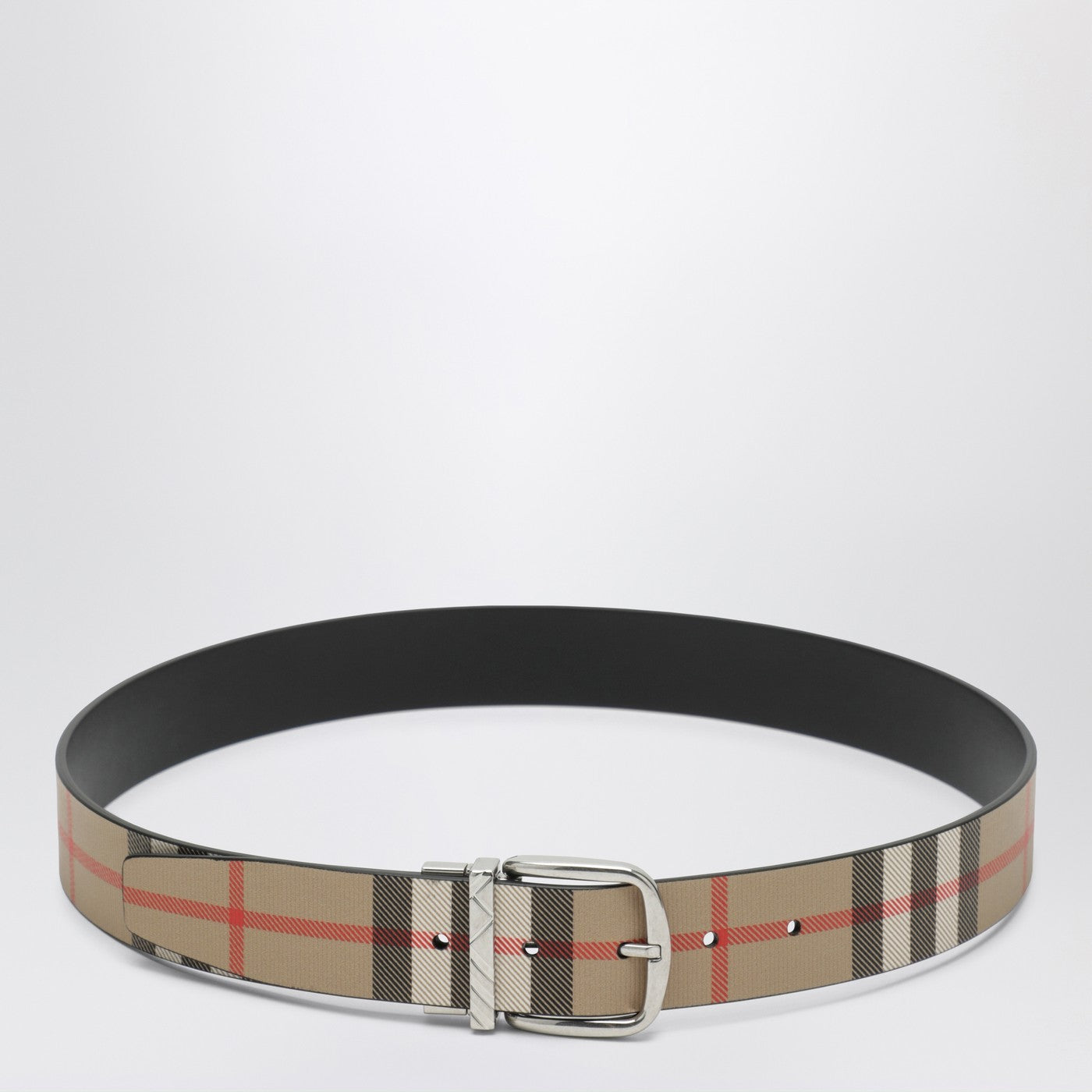 BURBERRY Reversible belt with Check buckle | TheDoubleF display picture 3