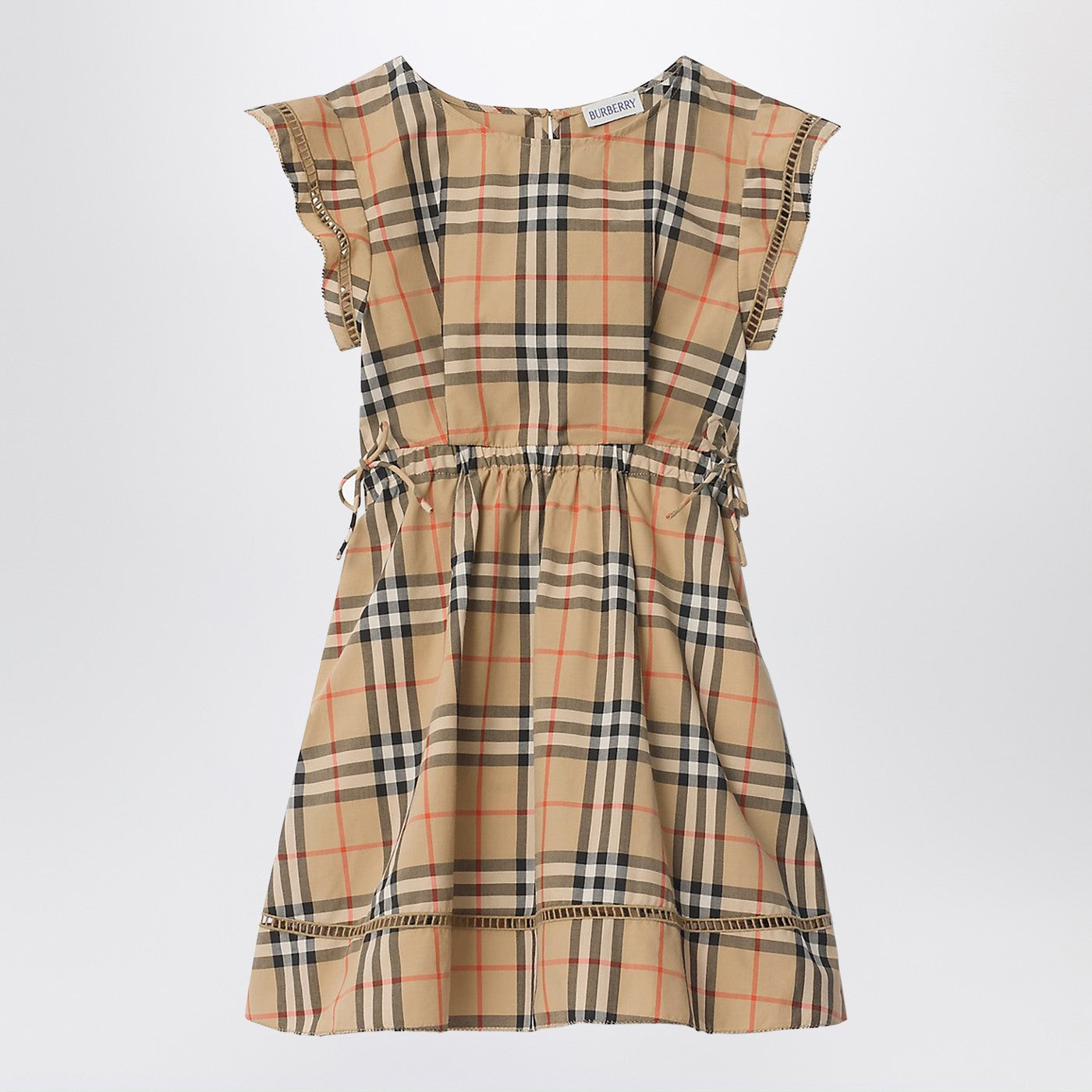 ladies burberry dress BURBERRY Beige dress with Check pattern