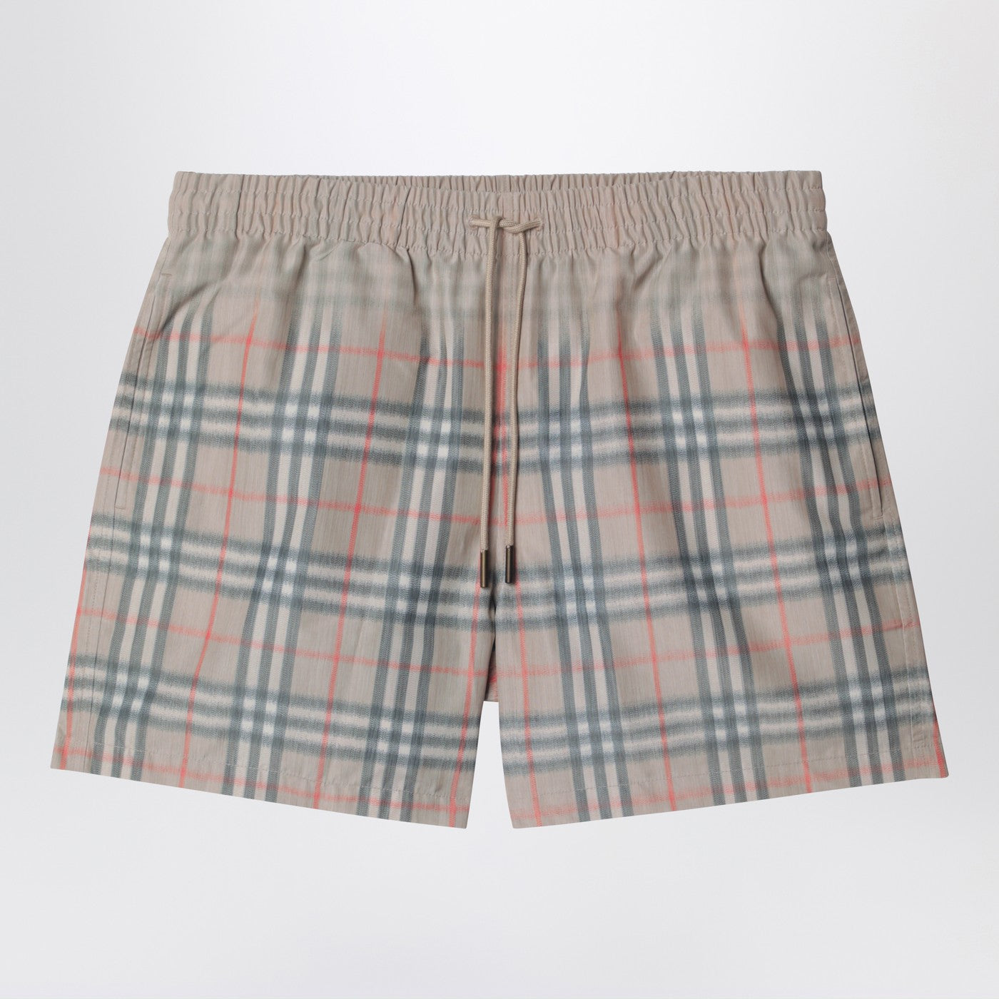 Burberry Beige swim shorts with faded Check pattern | TheDoubleF