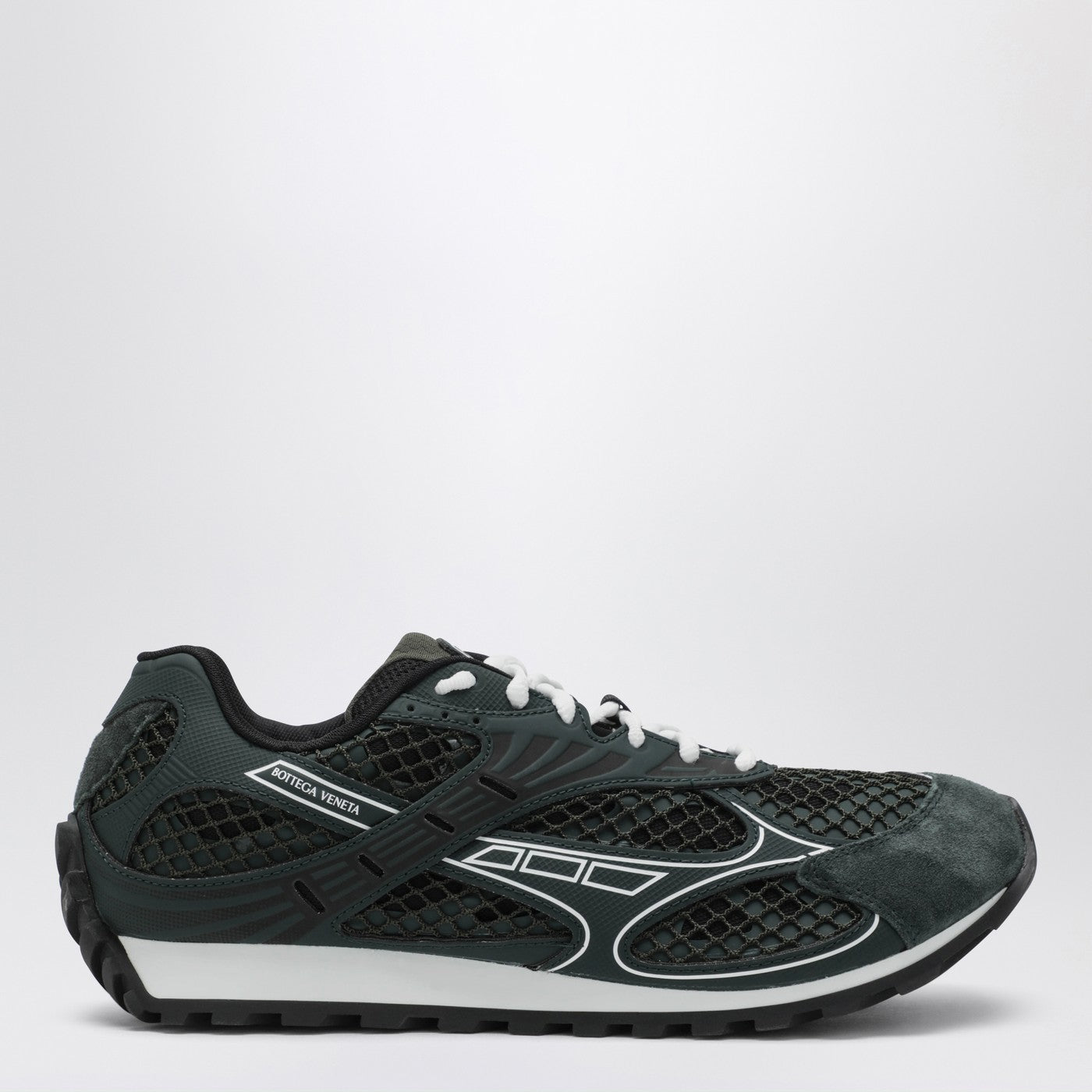 Bottega Veneta Orbit Sneakers in dark green | TheDoubleF