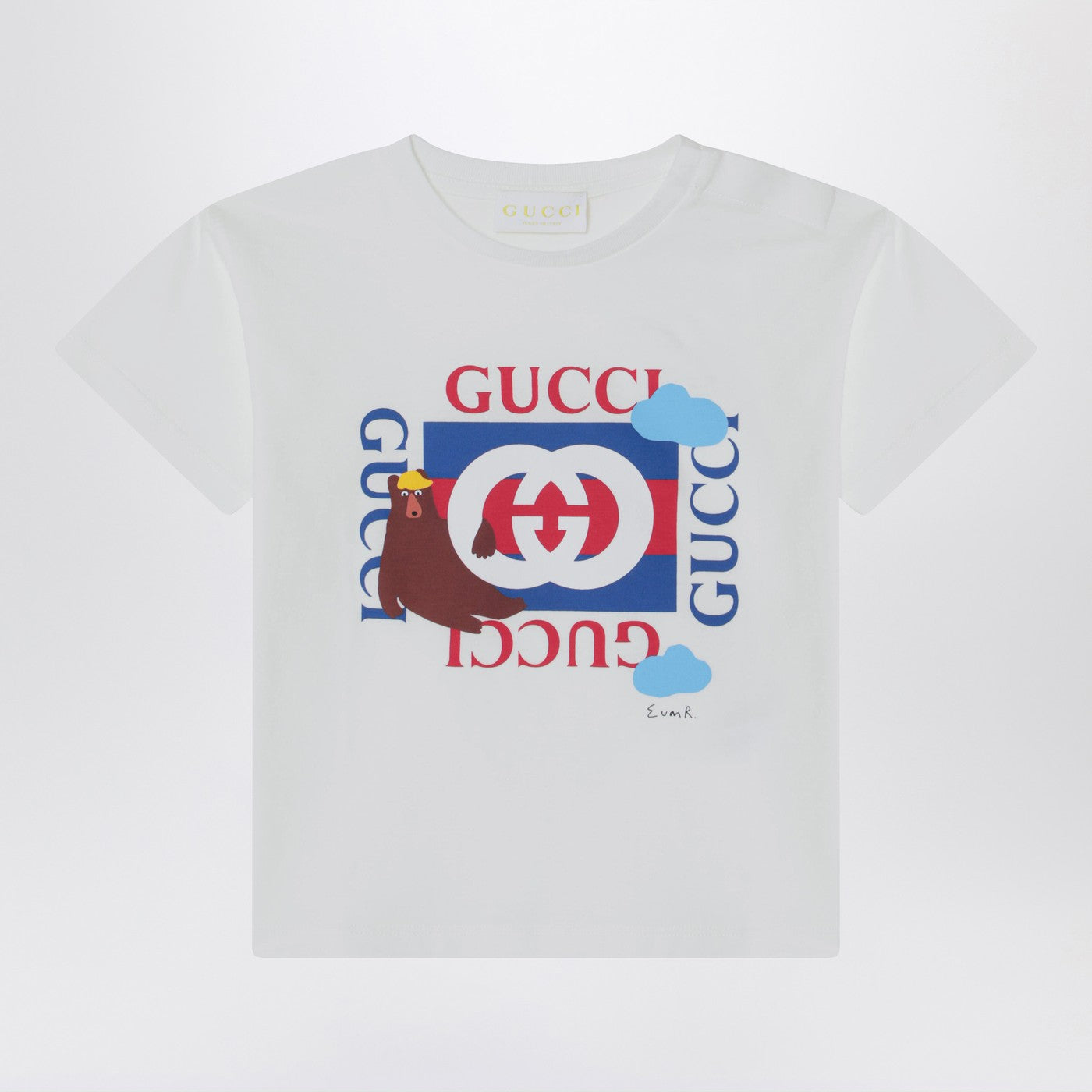 GUCCI White t-shirt with logo print | TheDoubleF