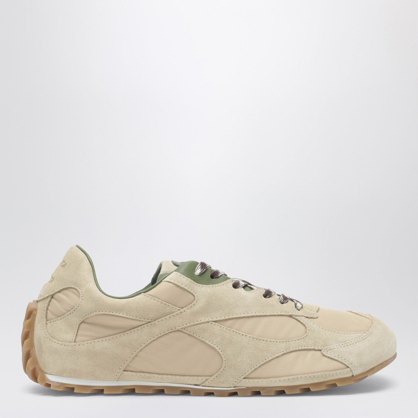Bottega Veneta Orbit Flash Tufo/Matcha Sneakers in suede and nylon