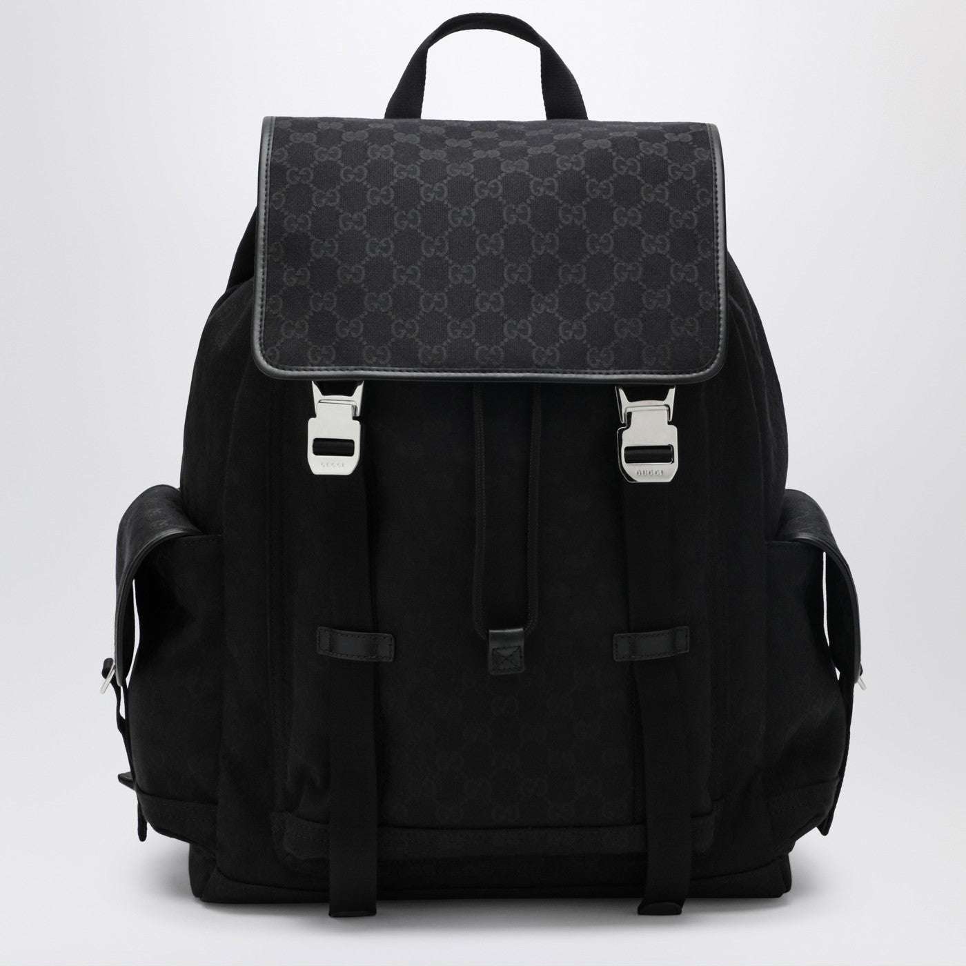 GUCCI Large black GG fabric backpack | TheDoubleF