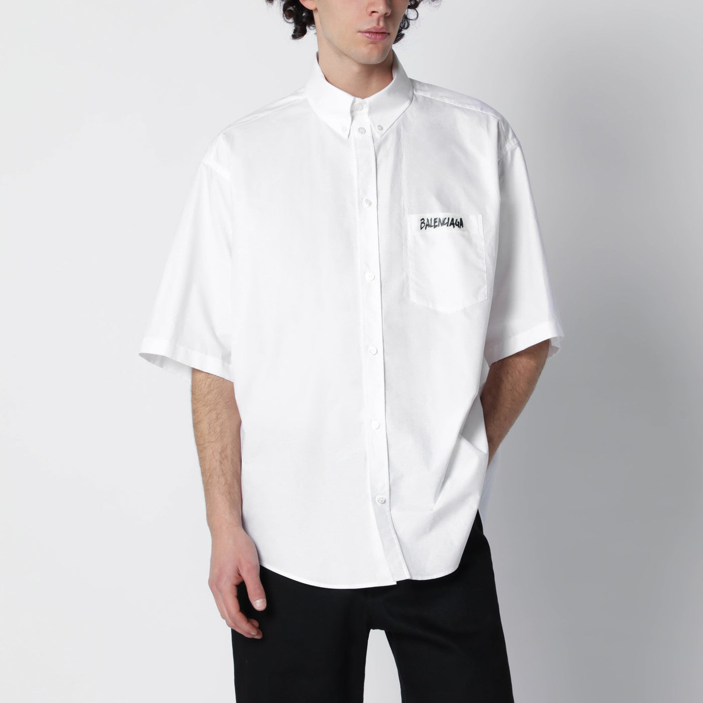 balenciaga men's dress shirt Balenciaga White Masking Tape shirt