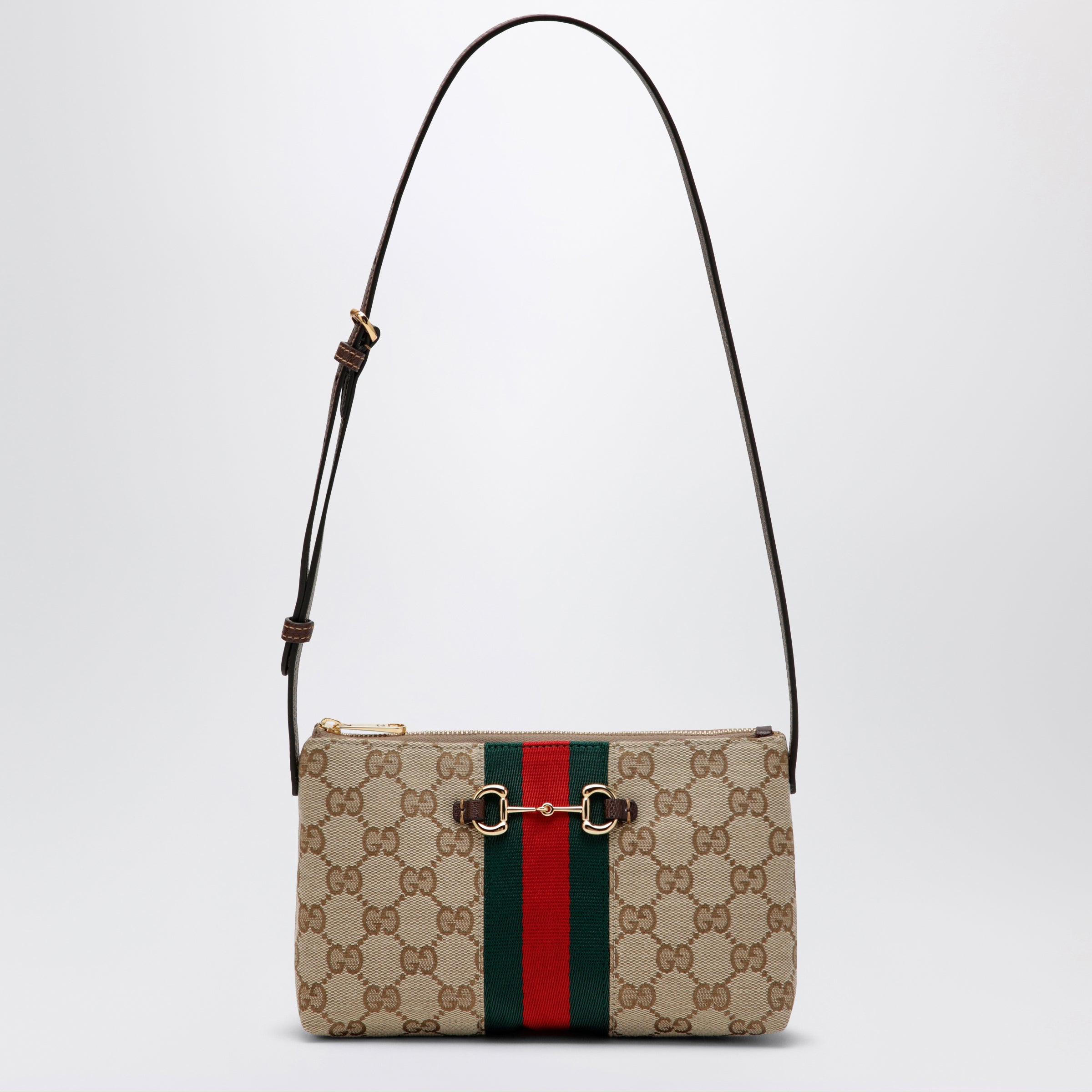GUCCI GG fabric shoulder bag in sand color | TheDoubleF