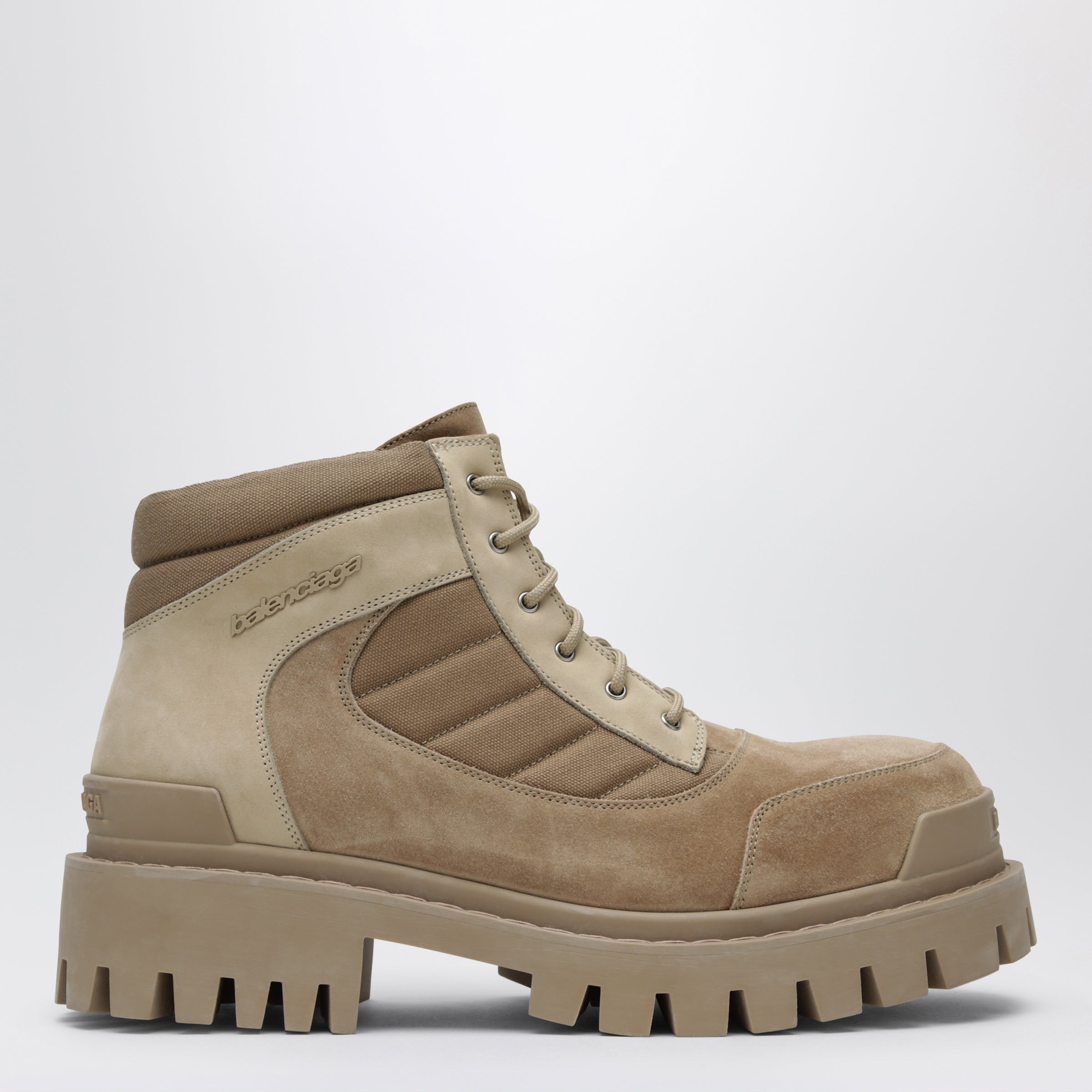 Balenciaga Sand-colored nubuck Combat Strike boots | TheDoubleF