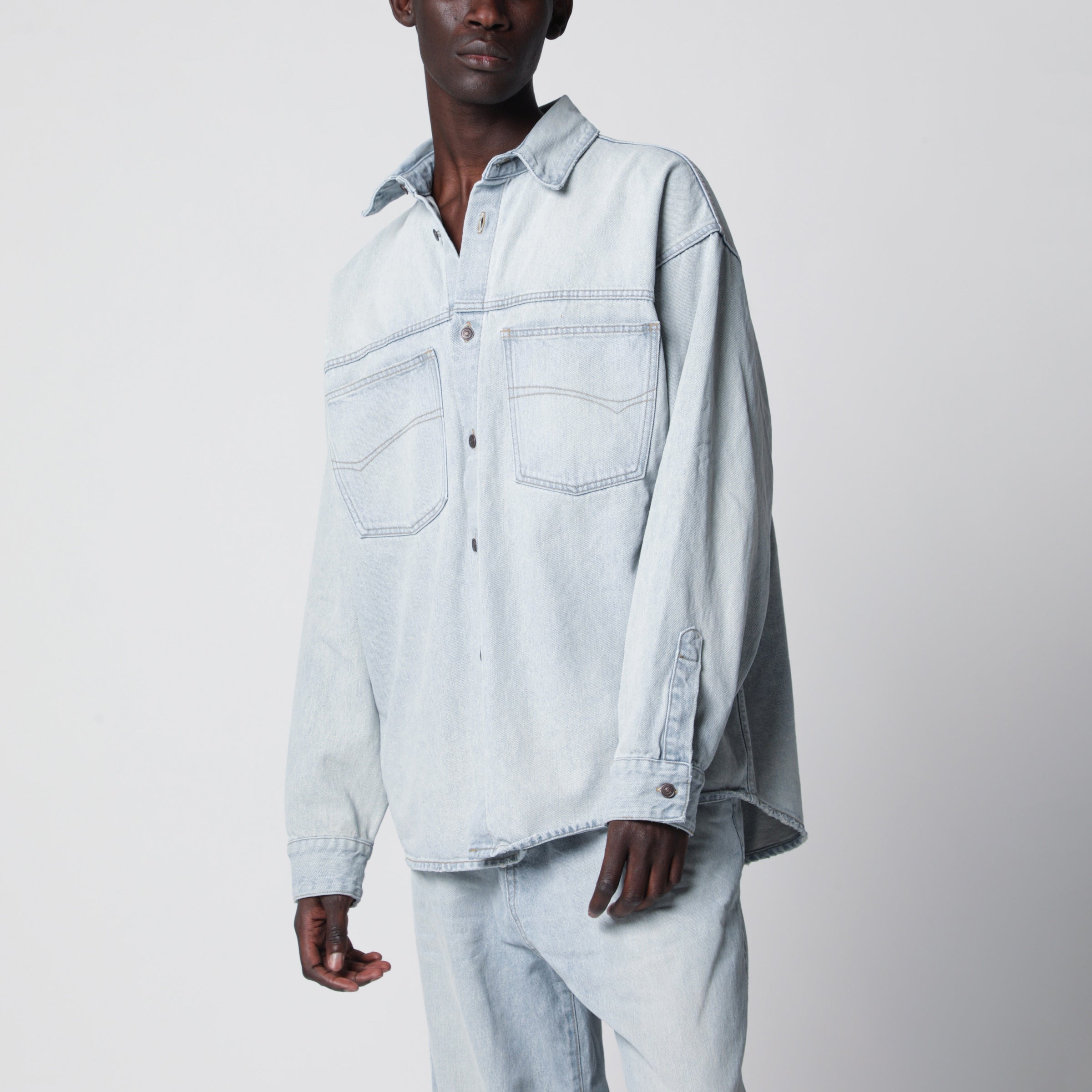 Balenciaga Light blue cotton denim shirt | TheDoubleF