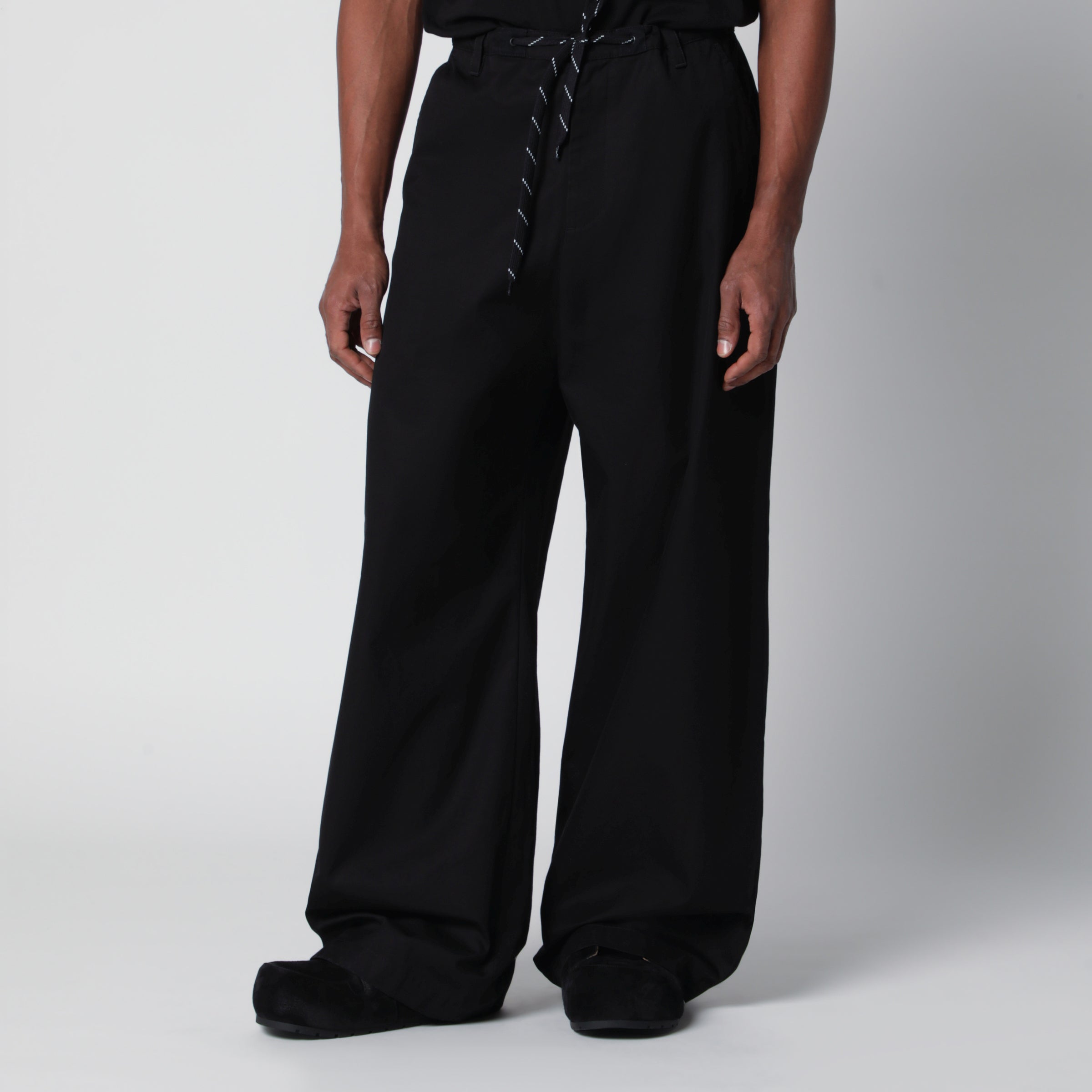 Balenciaga Black cotton twill chino trousers | TheDoubleF