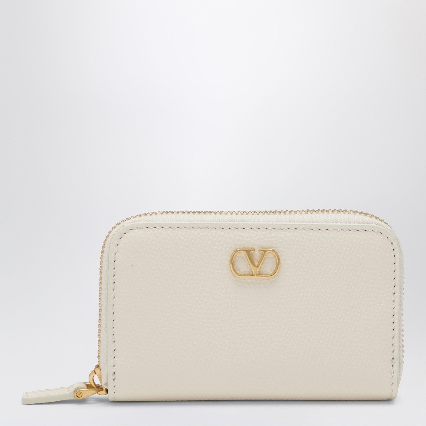 Valentino Garavani Vlogo Signature zip wallet ivory | TheDoubleF