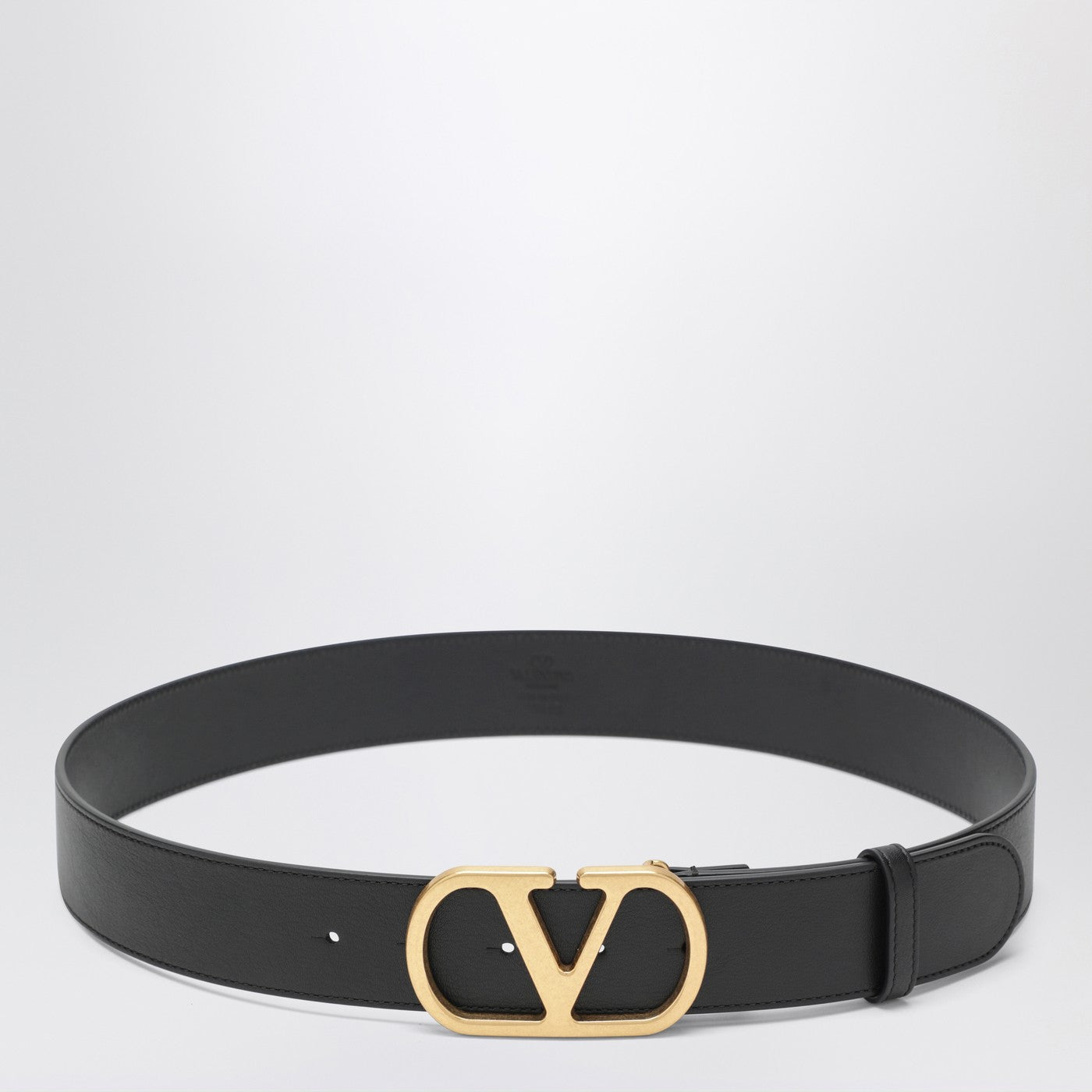 VALENTINO GARAVANI VLogo black/gold leather belt | TheDoubleF display picture 2