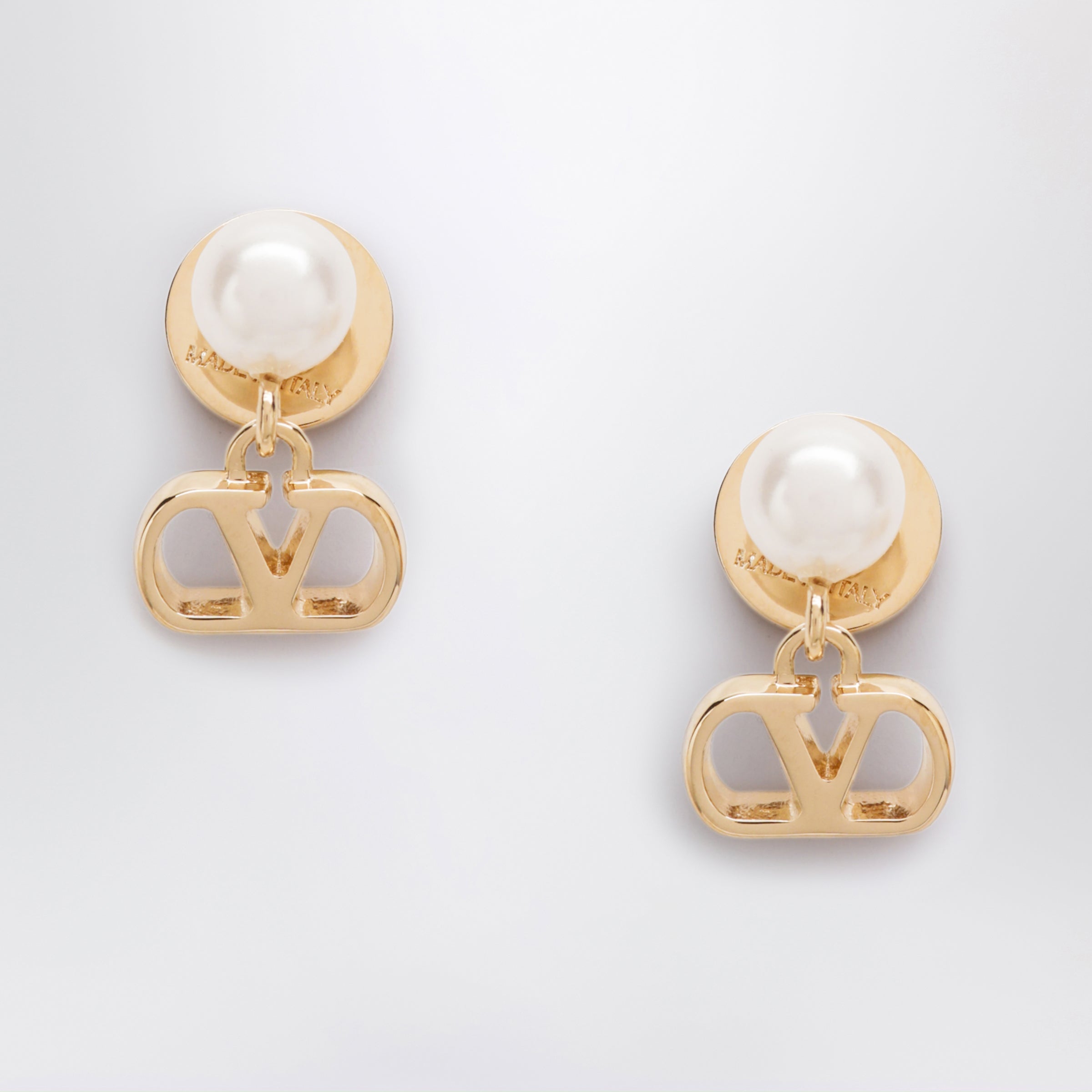 Valentino Garavani Earrings with pearl and VLogo Signature pendant