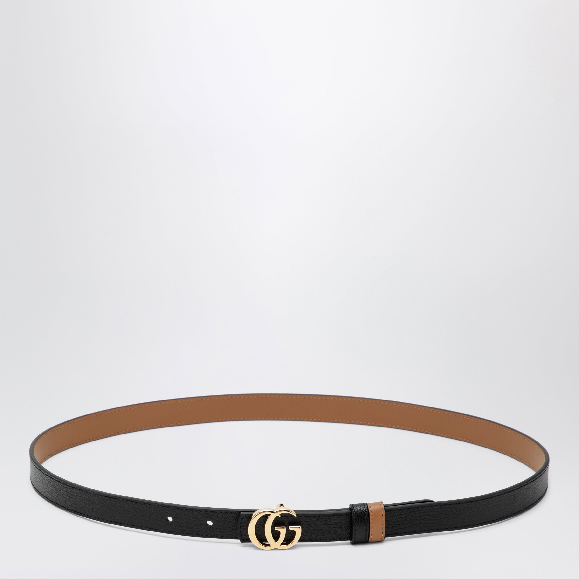 75 Gucci Beige/Black GG Canvas Leather Belt with Gold Double G Buckle reversible Gucci Authentic Reversible Beige/Brown | Mercari main image 3