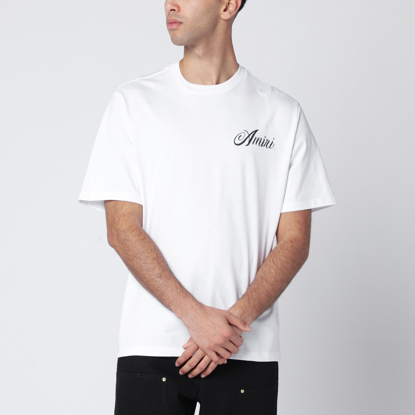 Amiri AMIRI ホワイト ロゴ Tシャツ T-shirt men - White | AMJYTE1073