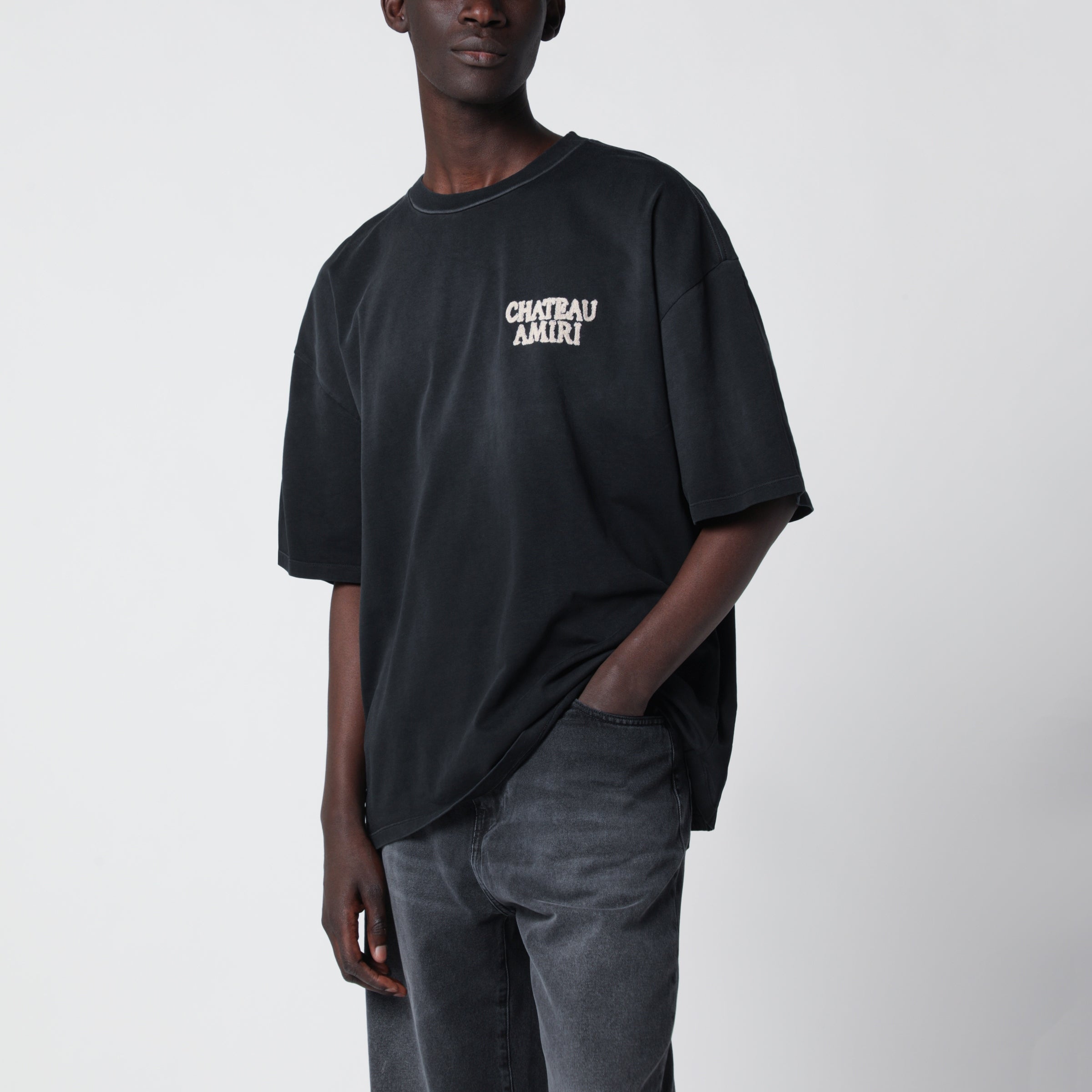 AMIRI Black T-Shirt With Chateau Amiri Logo | TheDoubleF