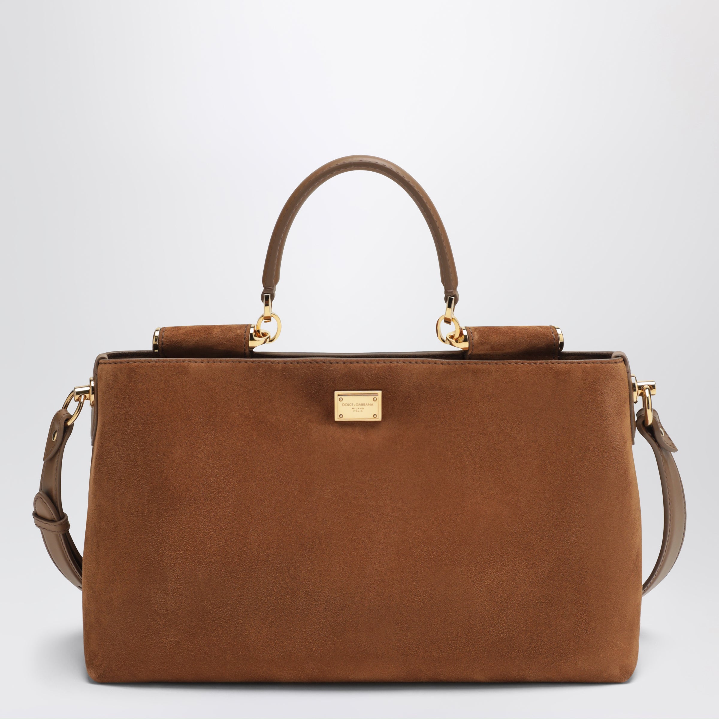 Dolce&Gabbana Medium Vittoria suede bag in camel | TheDoubleF