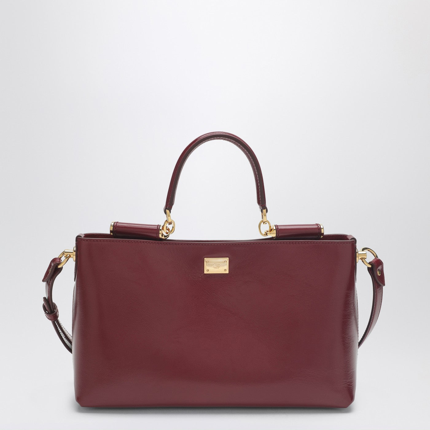 Dolce&Gabbana Vittoria handbag in dark red leather | TheDoubleF