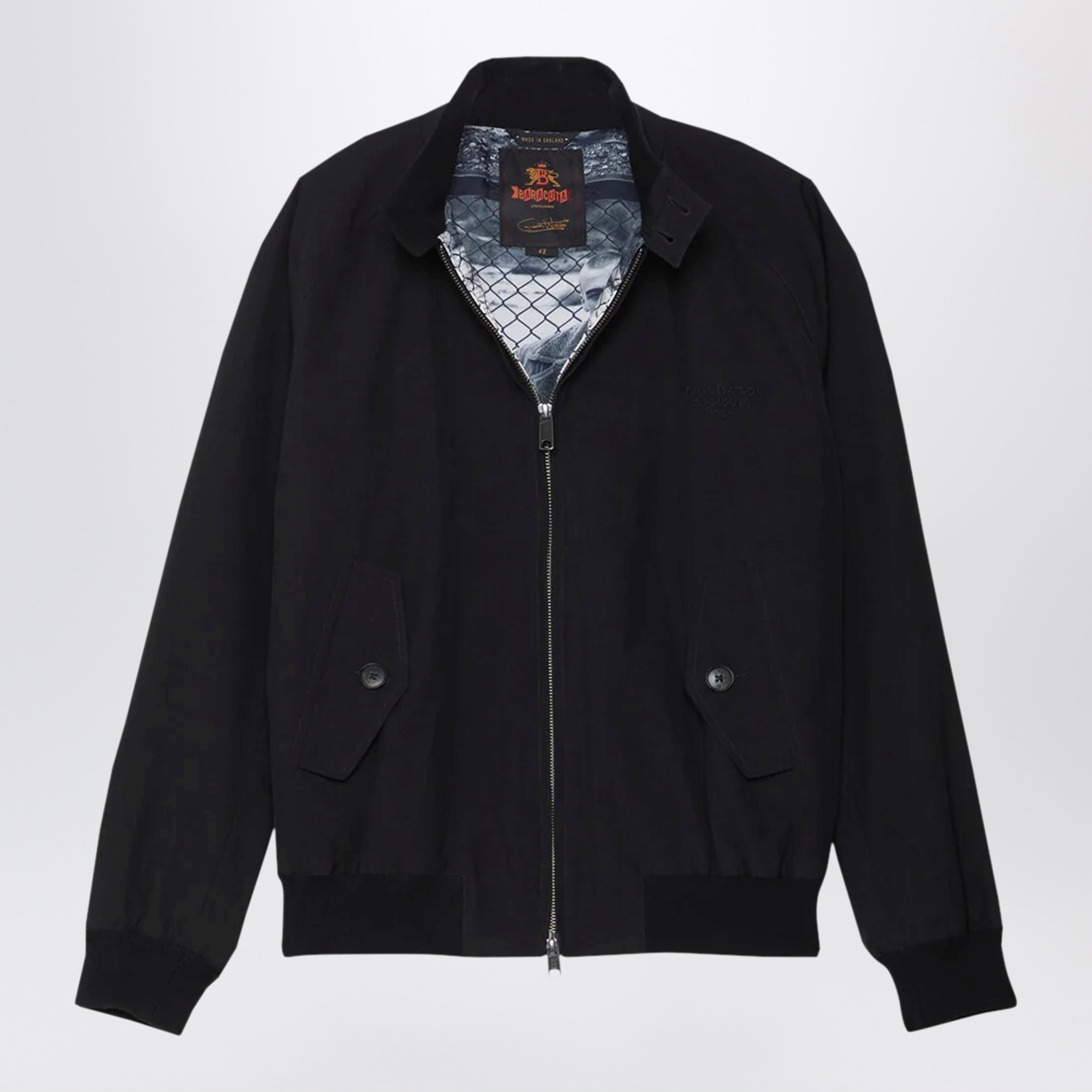 Baracuta Black G9 Gavin Watson jacket with printed lining | TheDoubleF