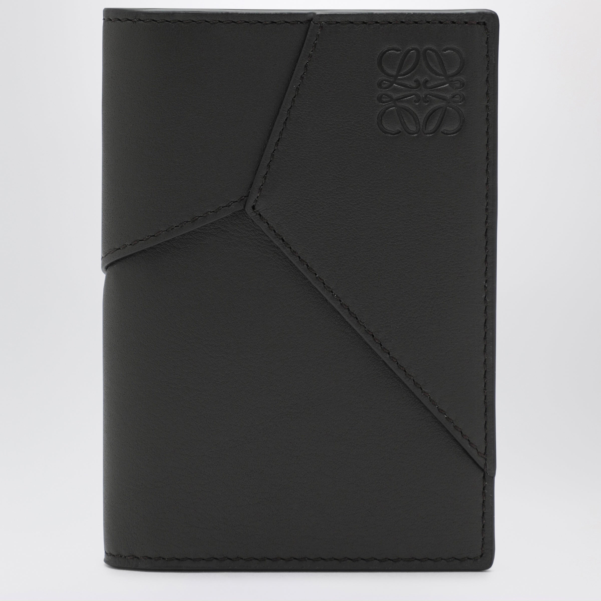 Loewe Dark grey leather Puzzle bi-fold cardholder | TheDoubleF