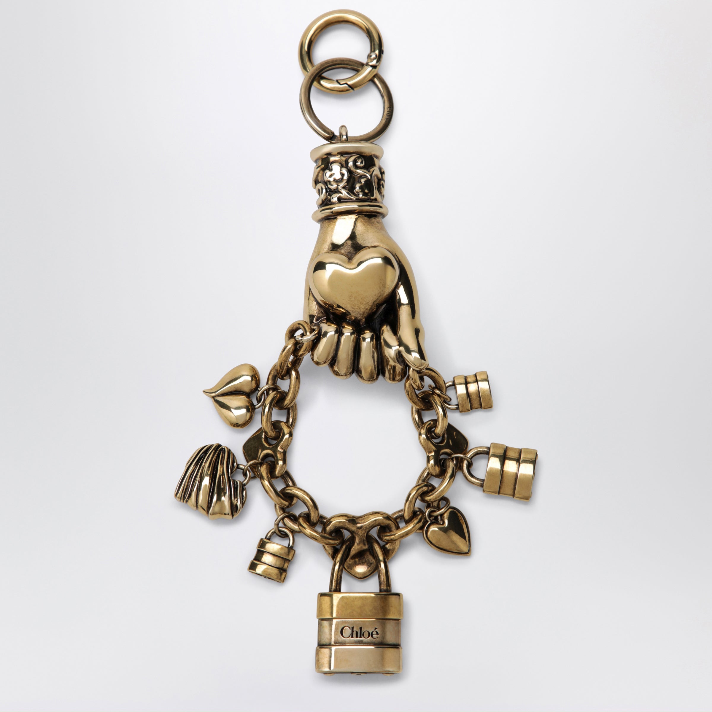 Chloé Chloé Symbols Hand & Heart bag charm | TheDoubleF
