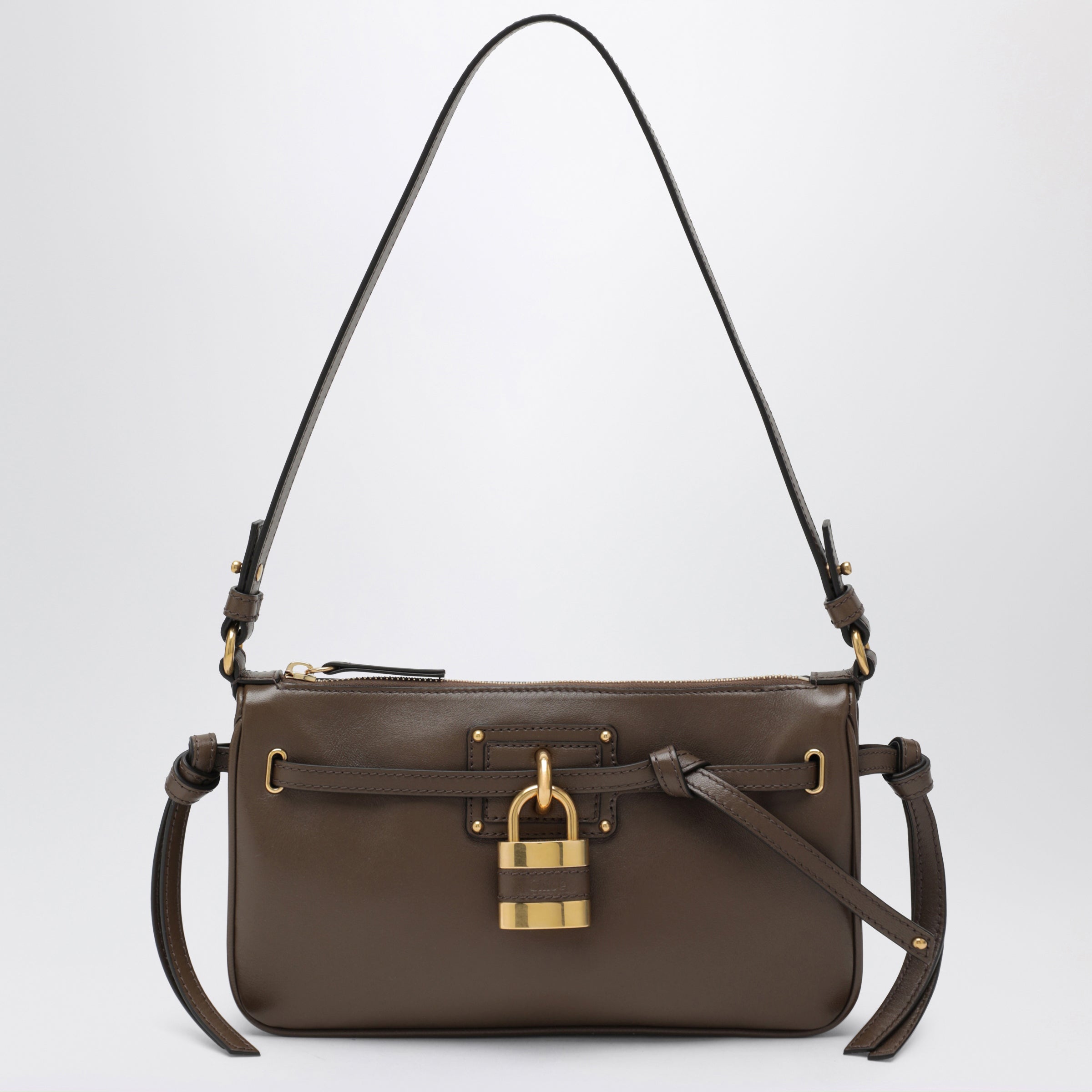 Chloé Mini Paddington Sling brown nappa clutch bag | TheDoubleF